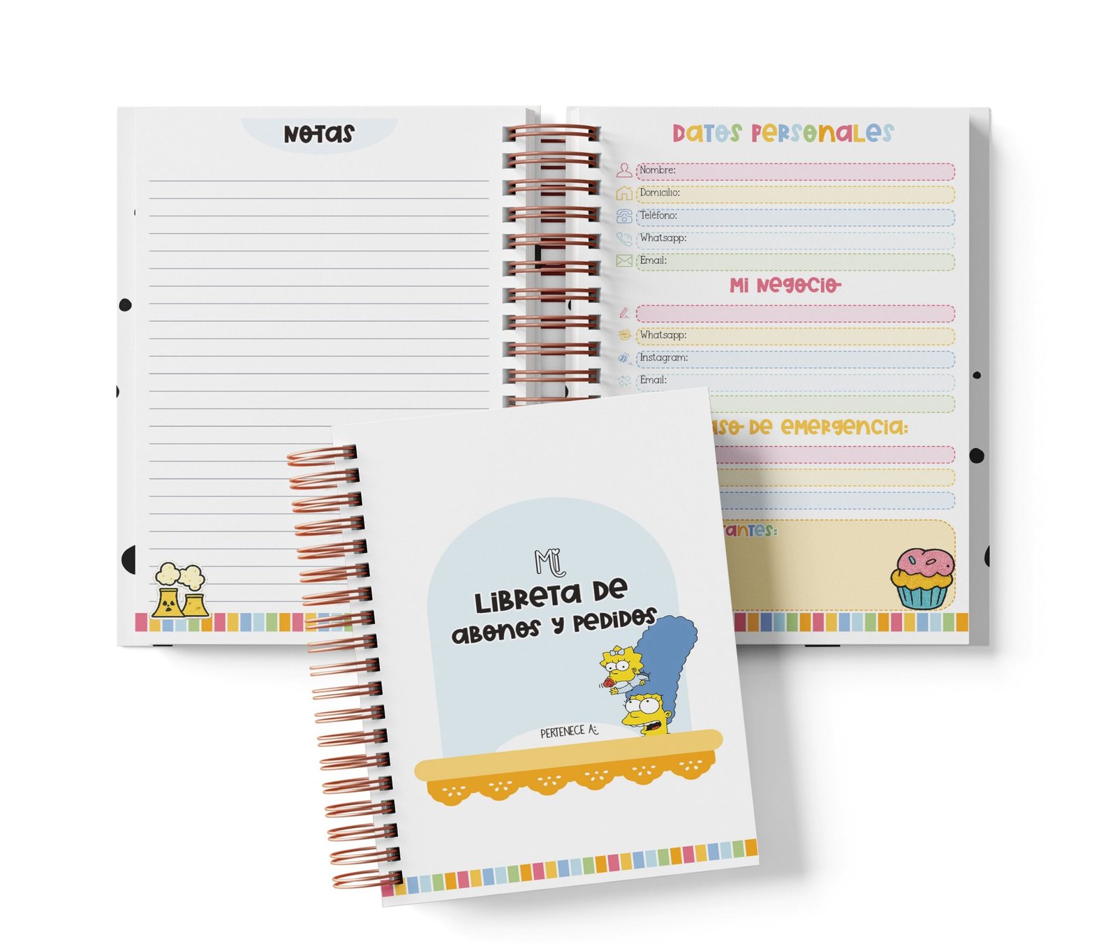 Libreta de Abonos y Pedidos - Los Simpsons