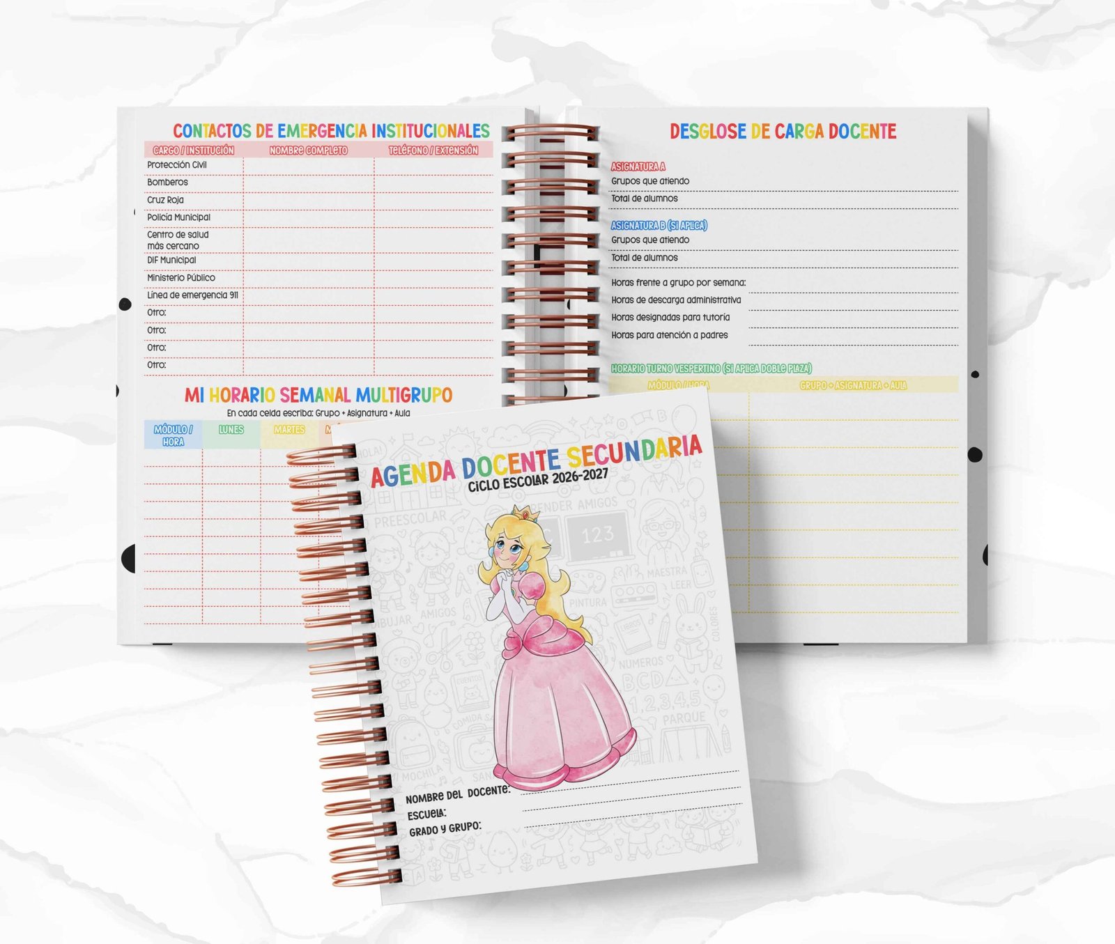 Agenda Secundaria - Mario Bros