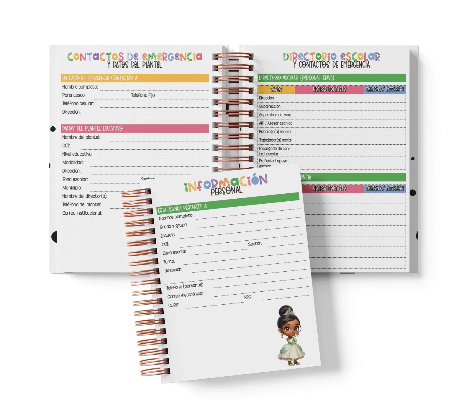 Agenda Preescolar MO - Tiana - La Princesa y el Sapo