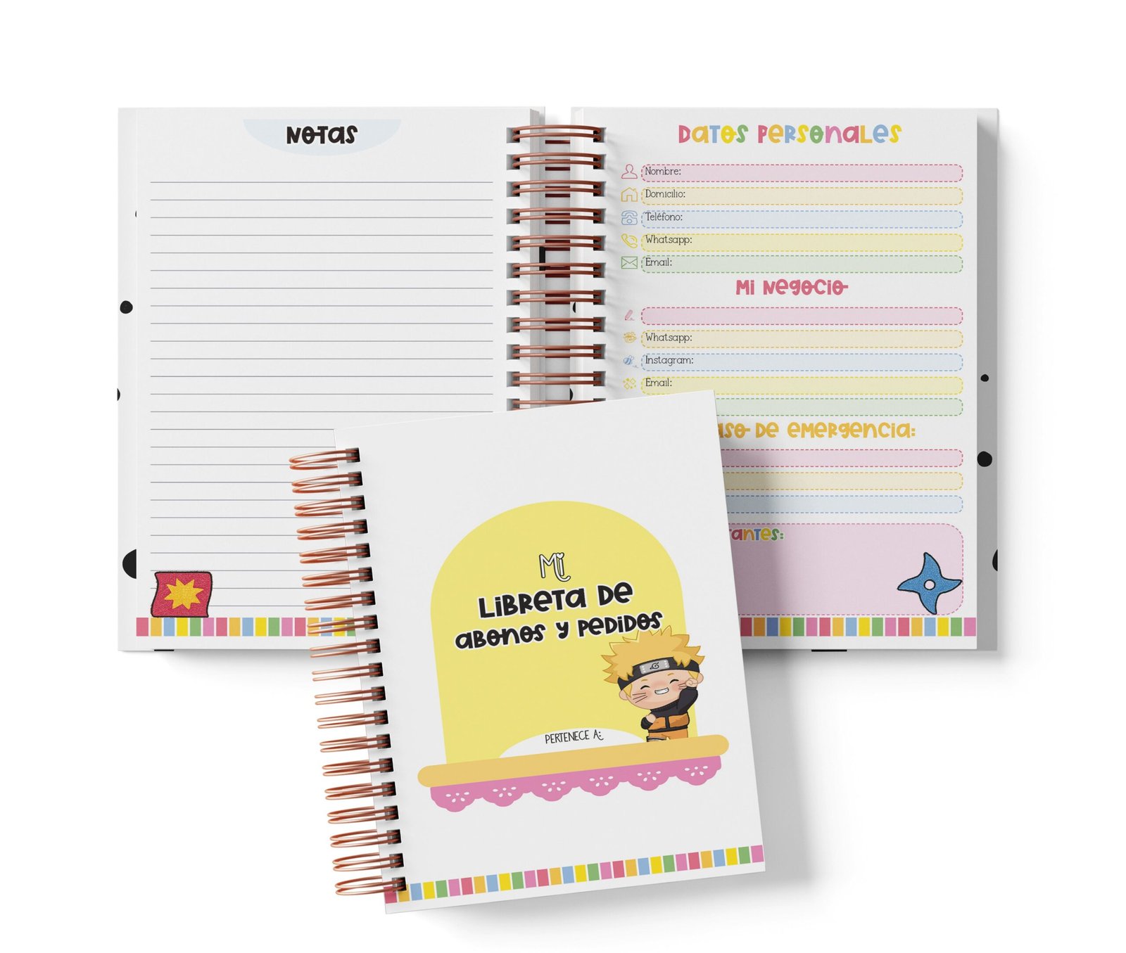 Libreta de Abonos y Pedidos - Naruto