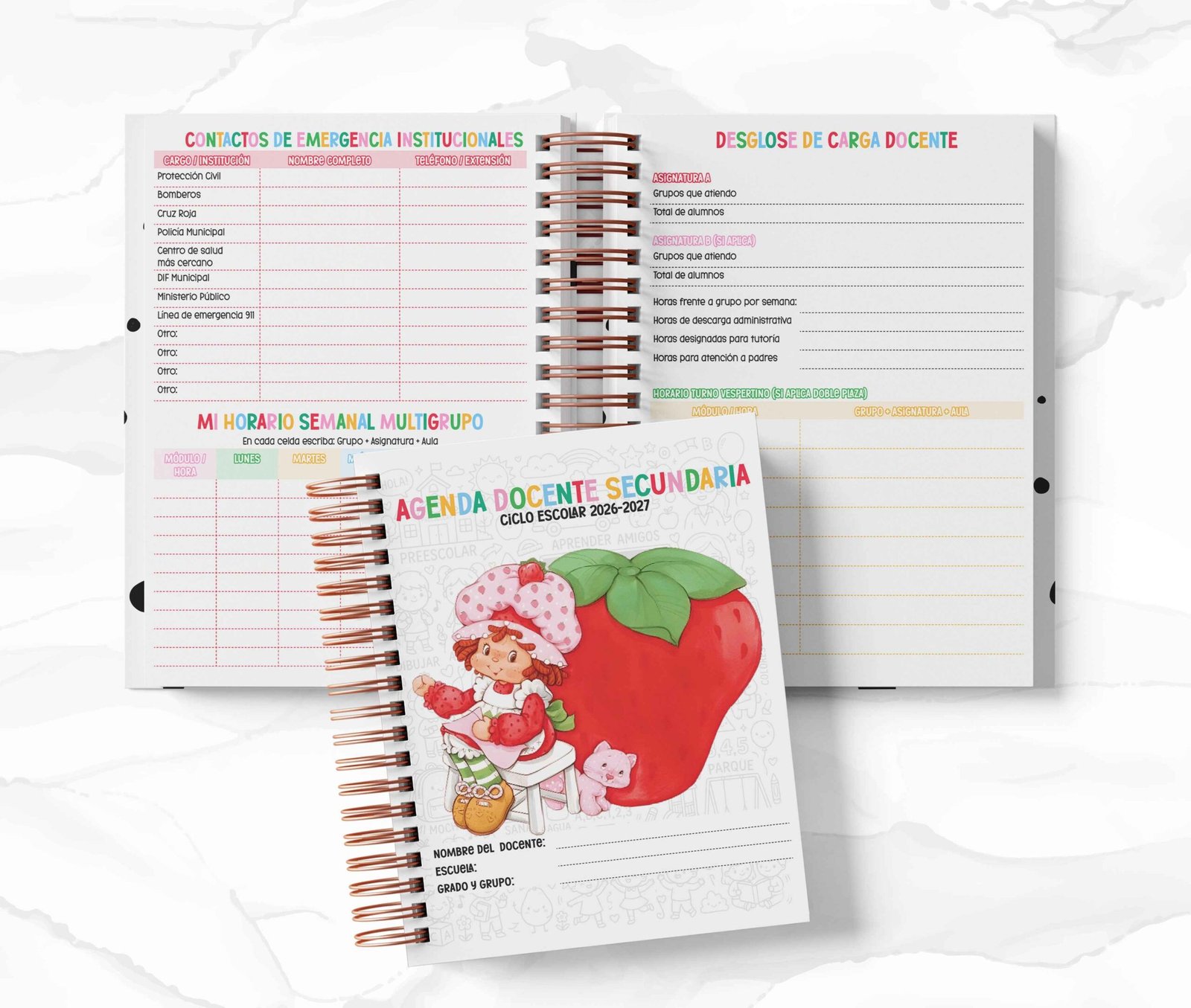 Agenda Secundaria - Rosita Fresita