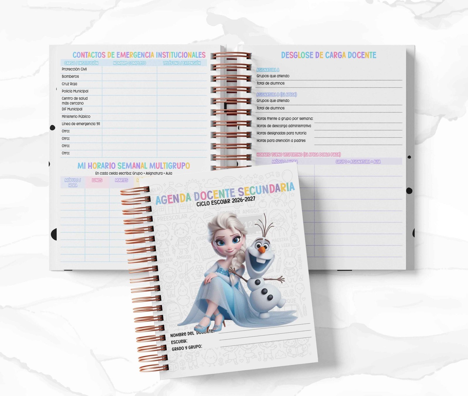 Agenda Secundaria - Frozen