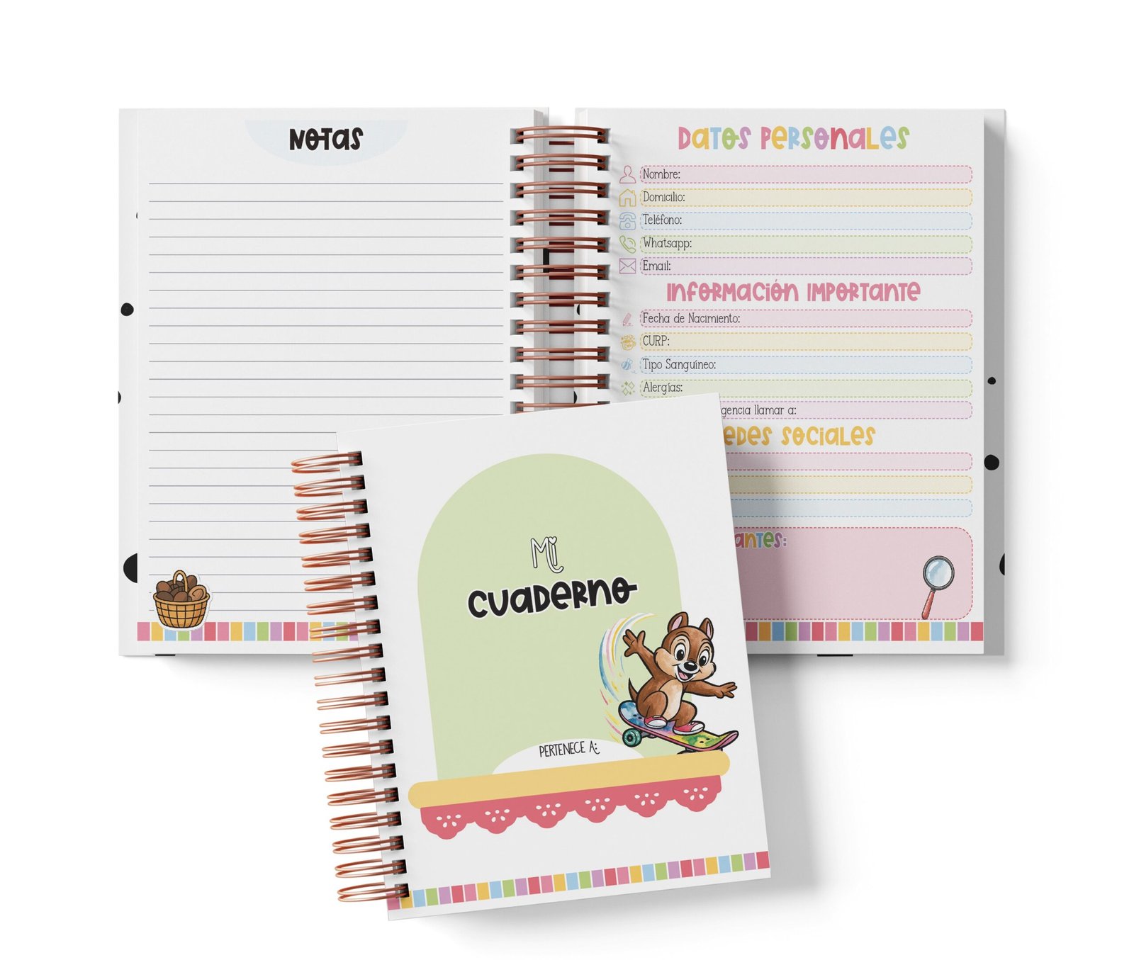 Cuaderno Media Carta - Chip y Dale