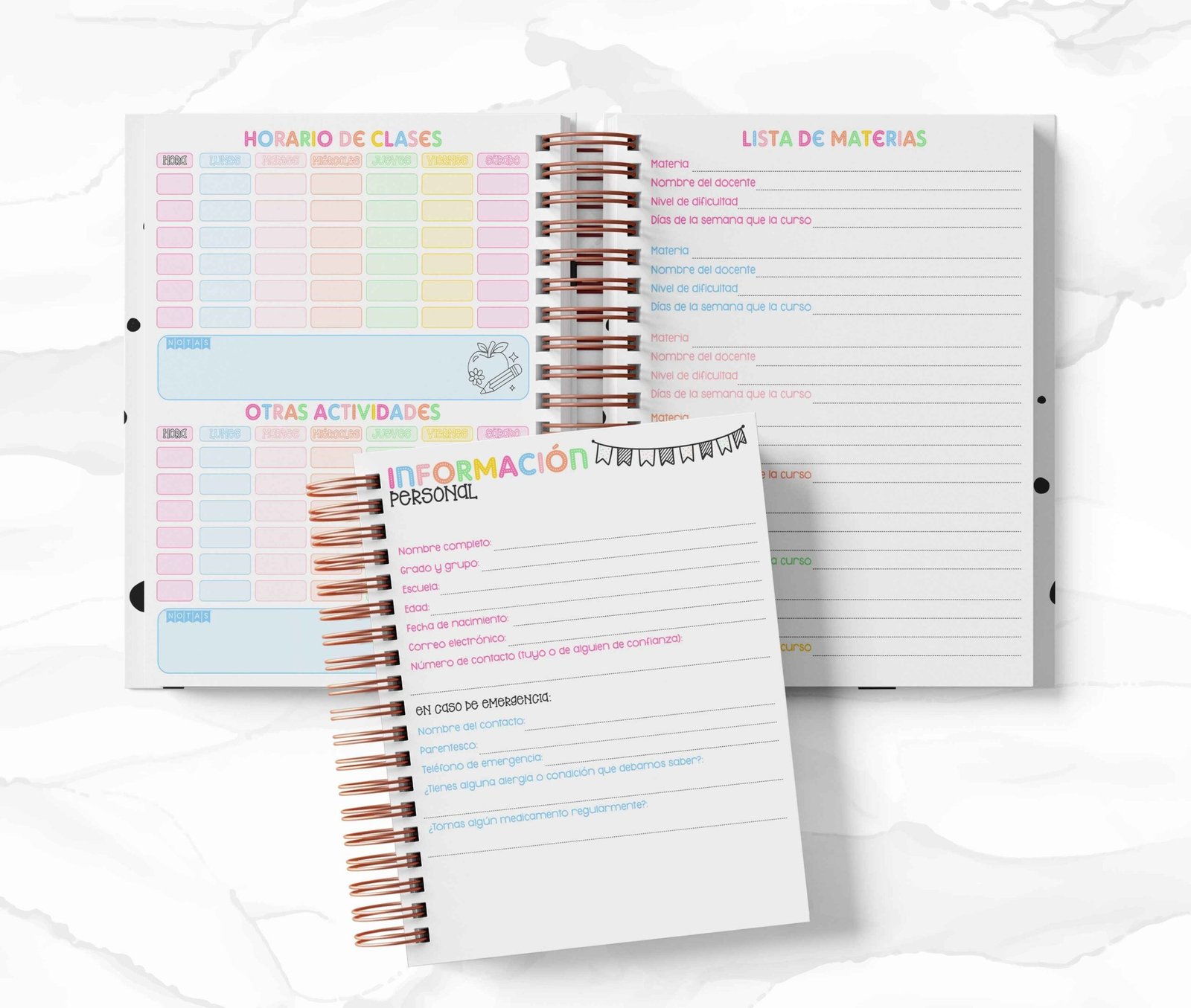 Agenda Estudiantes Semanal Ciclo 26-27 - Cute Dolls