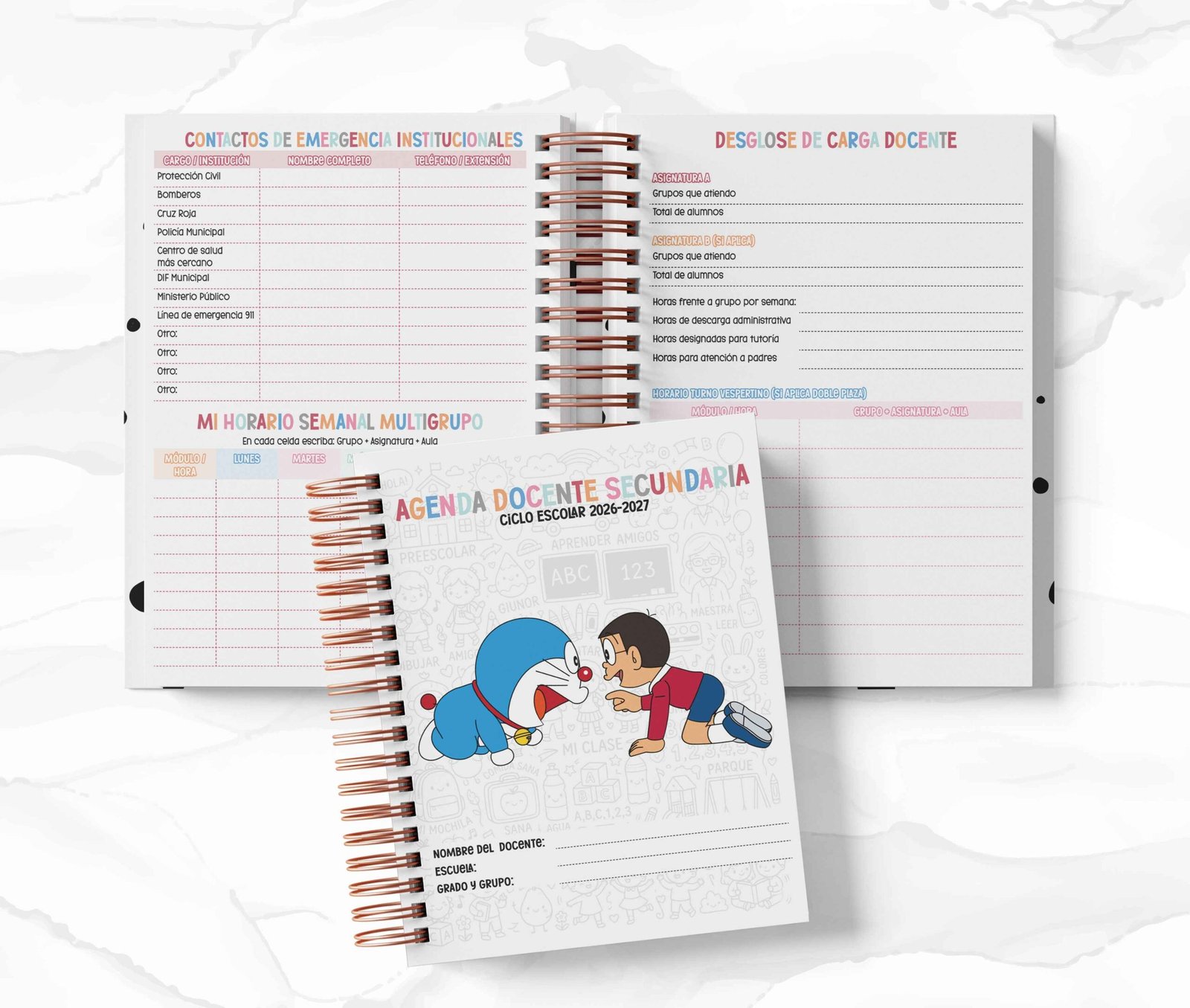 Agenda Secundaria - Doraemon