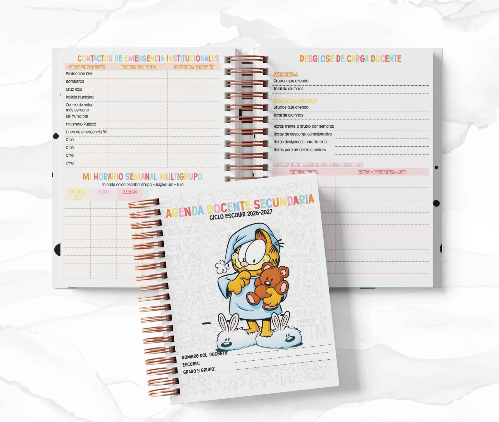 Agenda Secundaria - Garfield