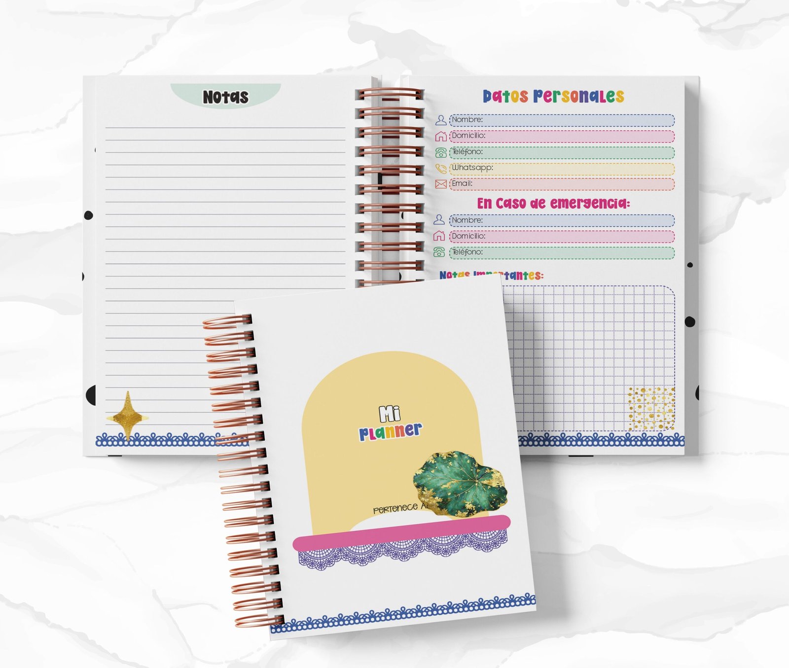 Planner 2 Días por Página - Celestial Bloom