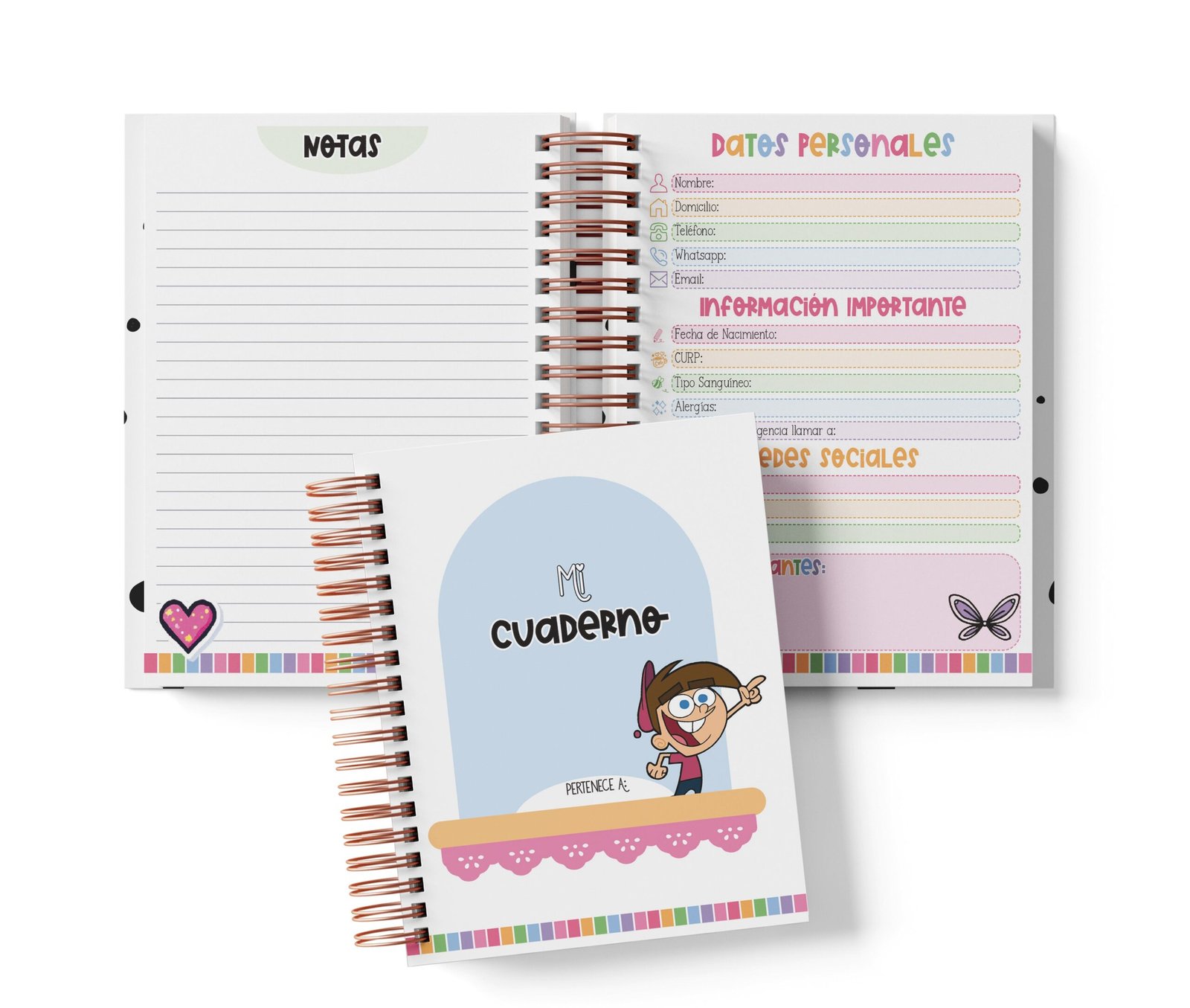 Cuaderno Media Carta - Padrinos Mágicos
