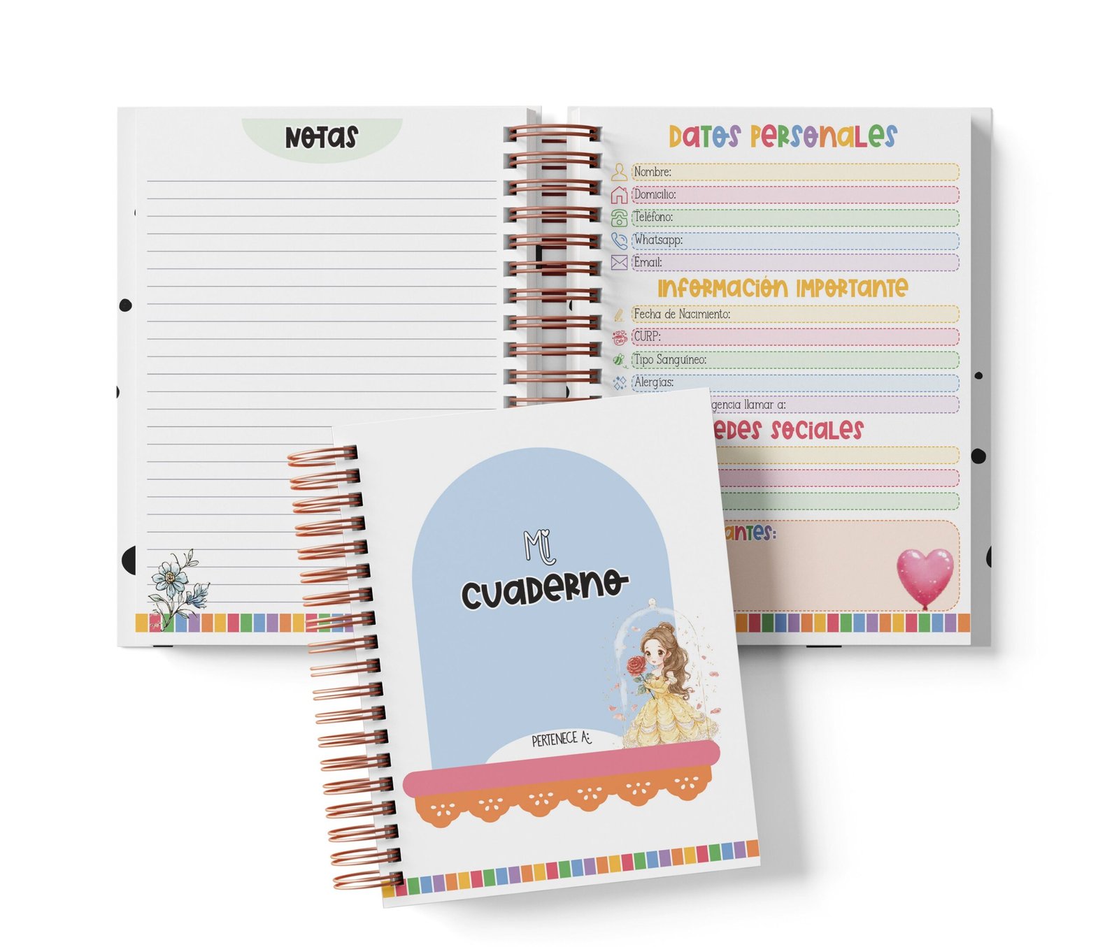 Cuaderno Medio Oficio - La Bella y la Bestia