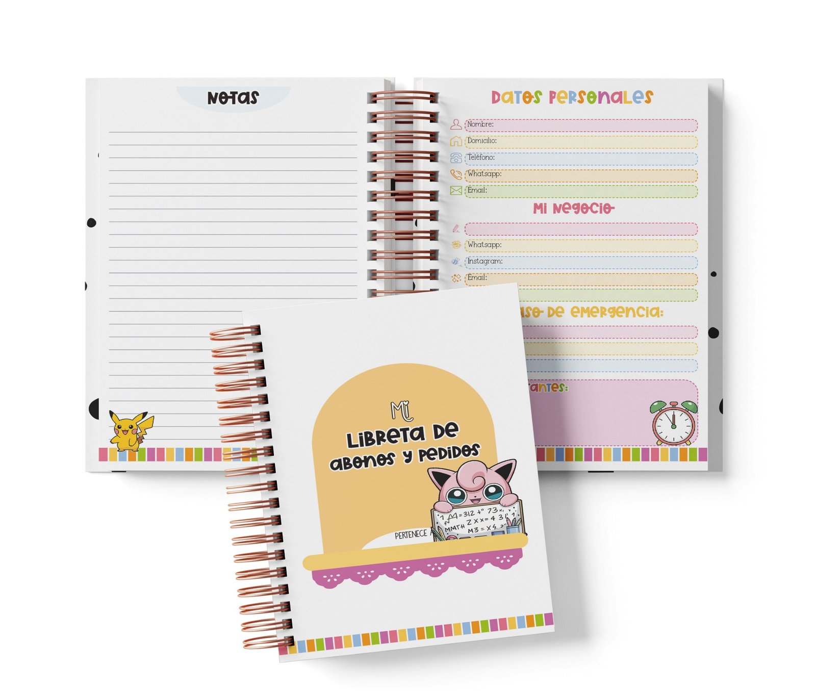Libreta de Abonos y Pedidos - Pokémon