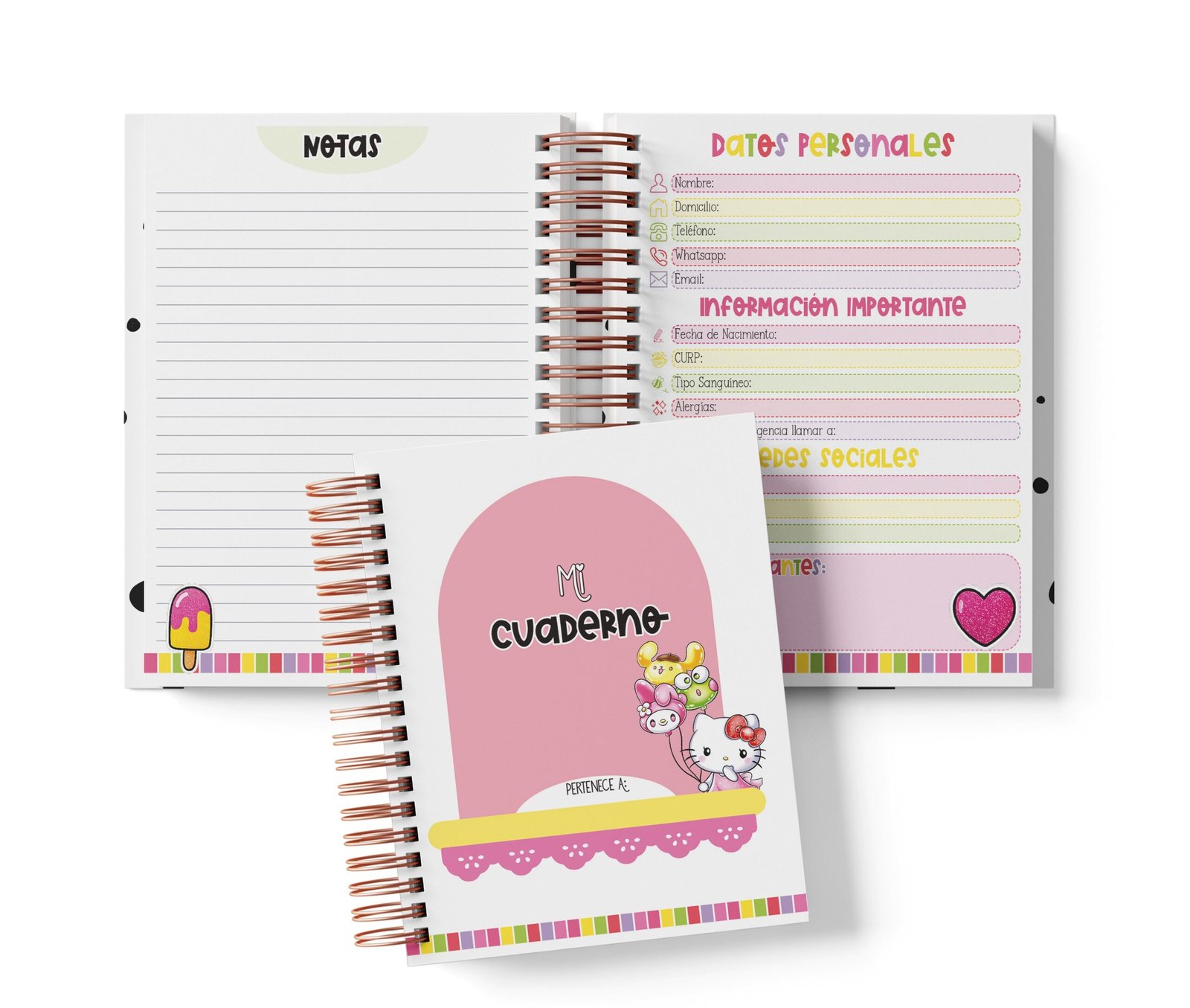 Cuaderno Media Carta - Hello Kitty