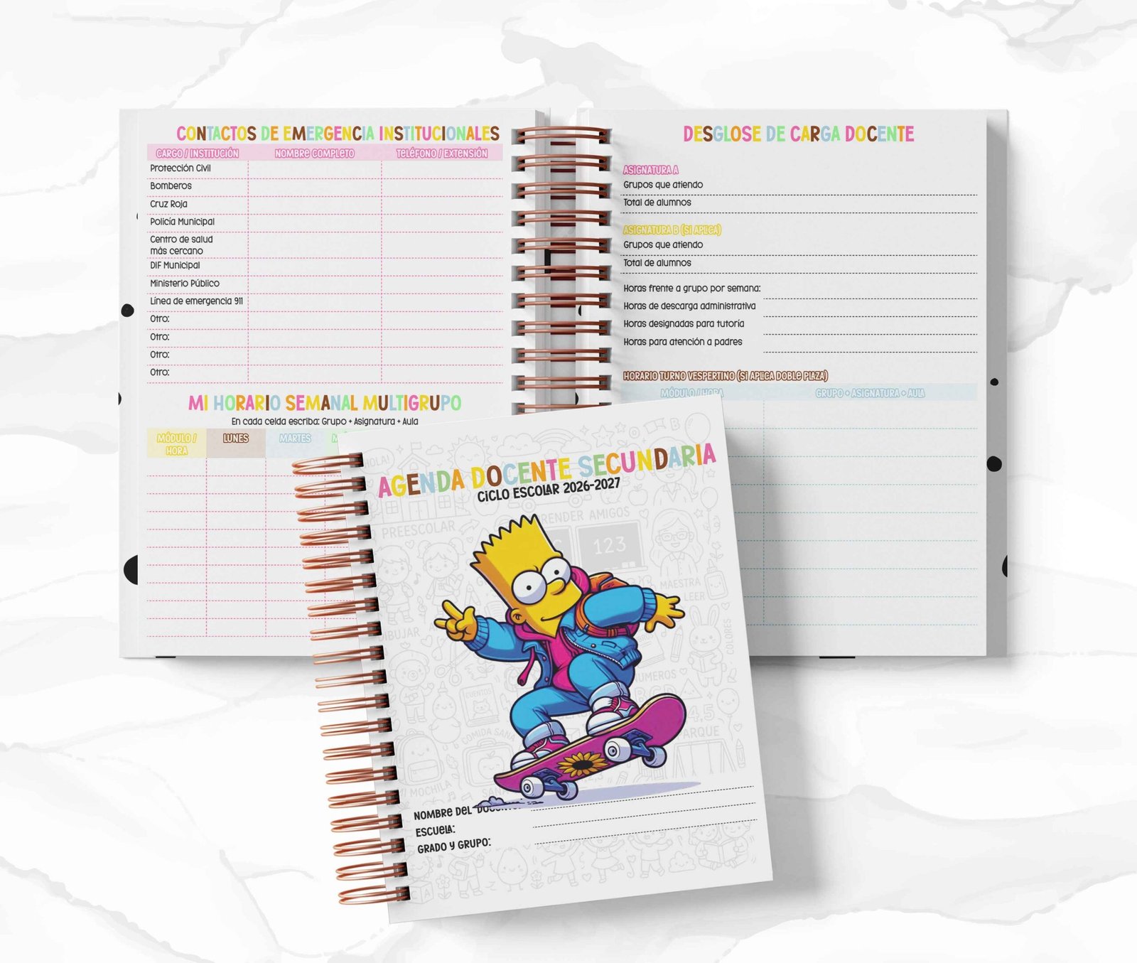 Agenda Secundaria - Los Simpsons