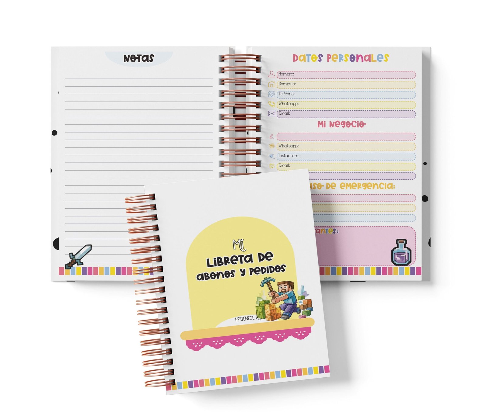 Libreta de Abonos y Pedidos - Minecraft