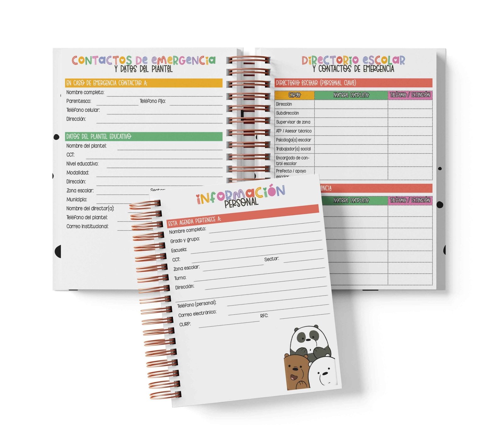 Agenda Preescolar MO - Osos Escandalosos