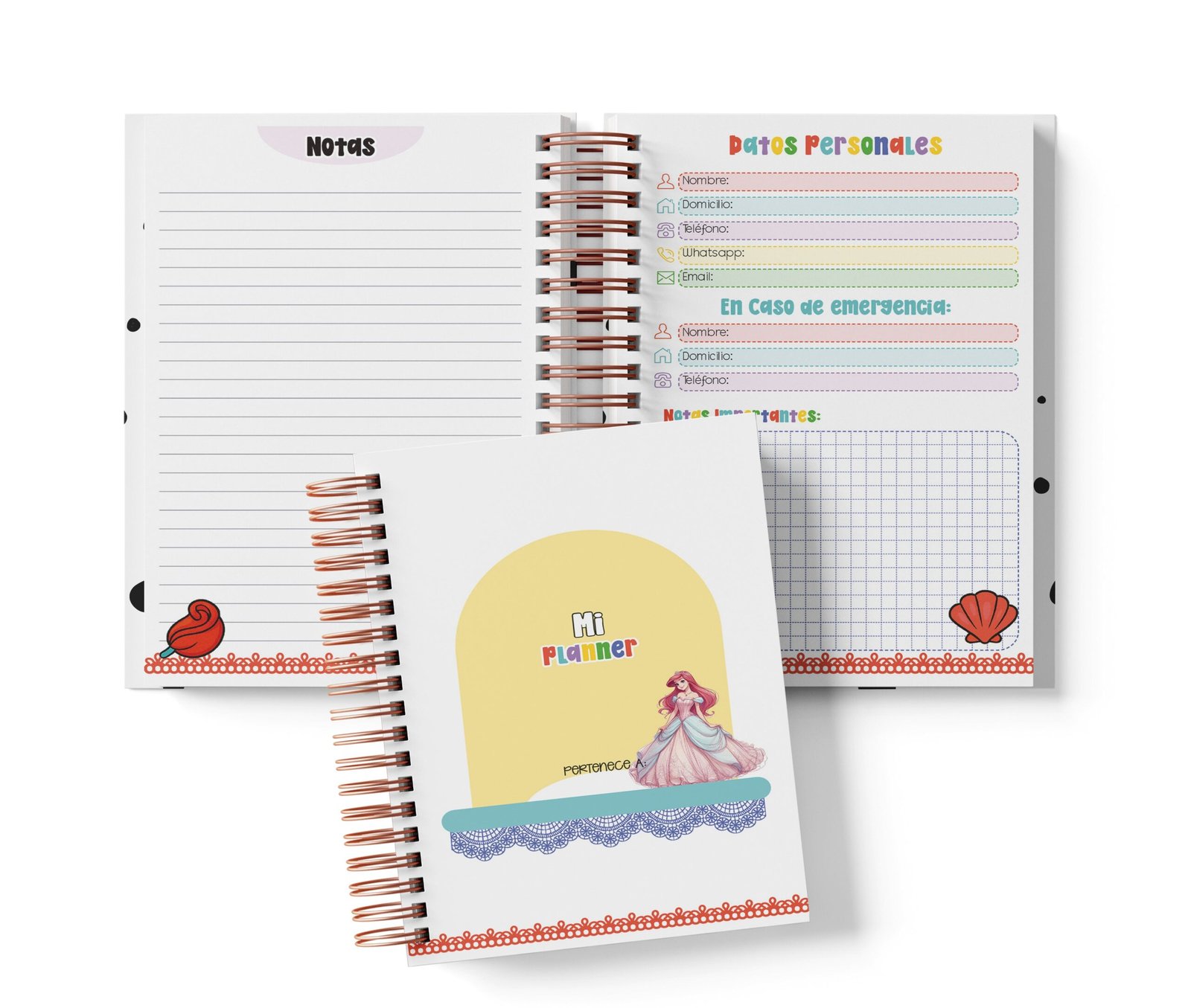 Planner Semanal - Ariel - La Sirenita
