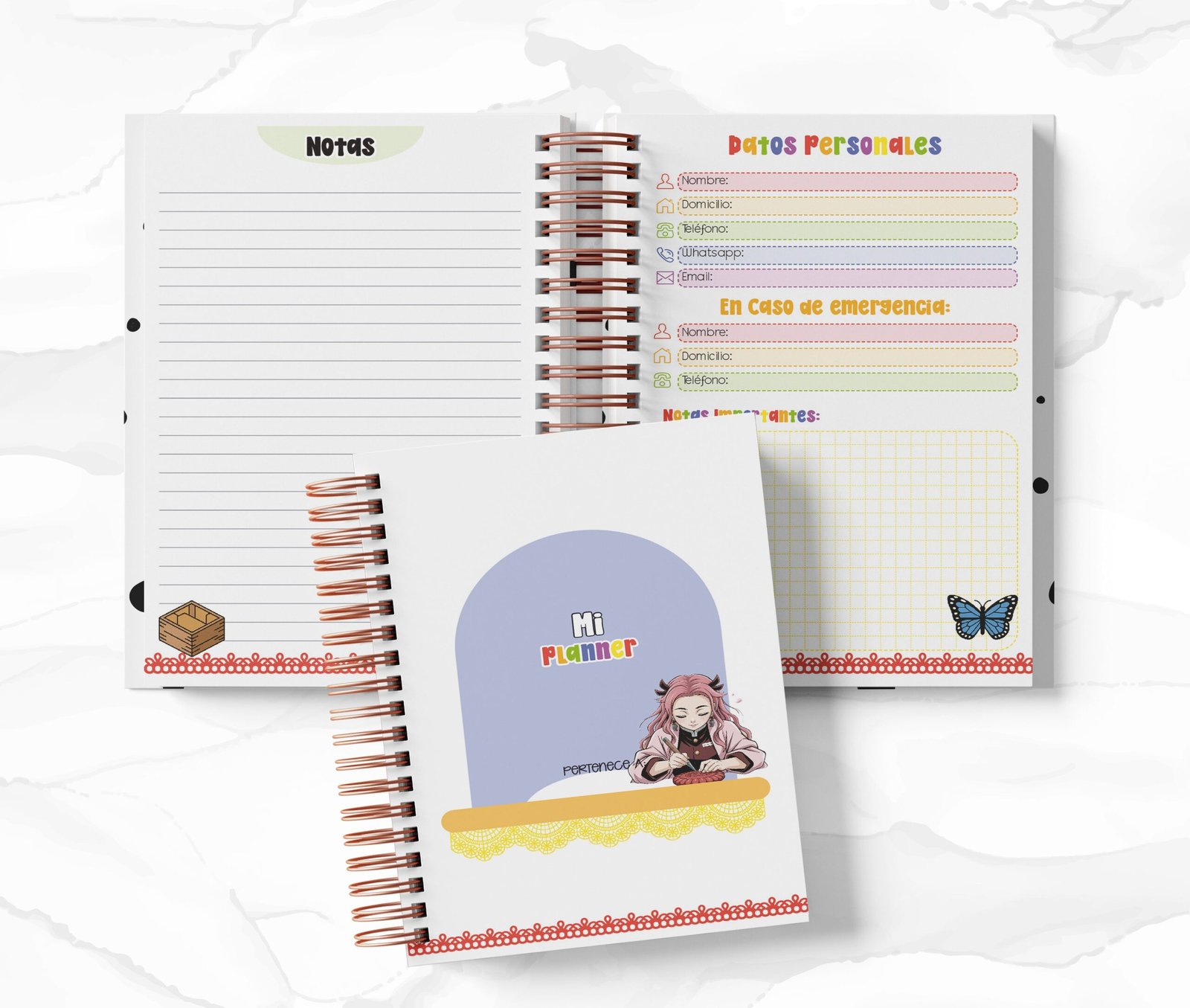 Planner 2 Días por Página - Demon Slayer