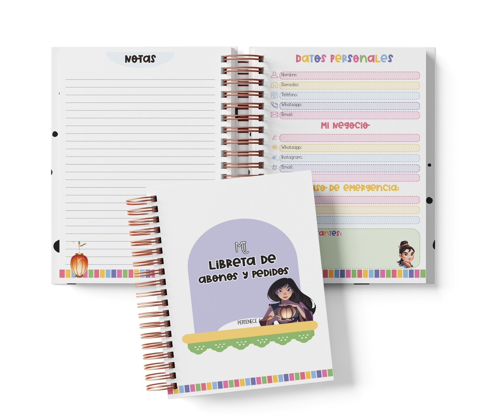 Libreta de Abonos y Pedidos - Mulán