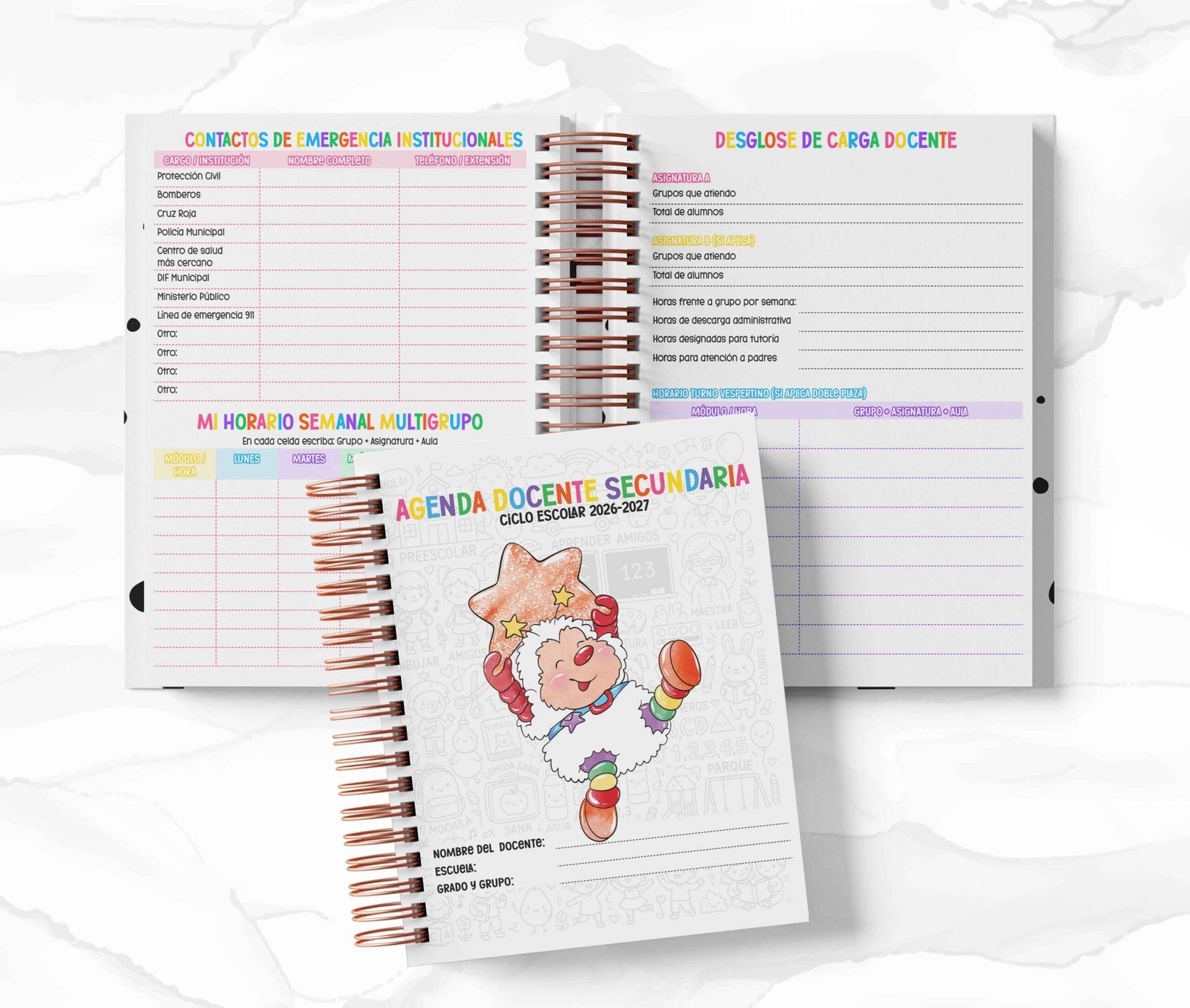 Agenda Secundaria - Rainbow Brite