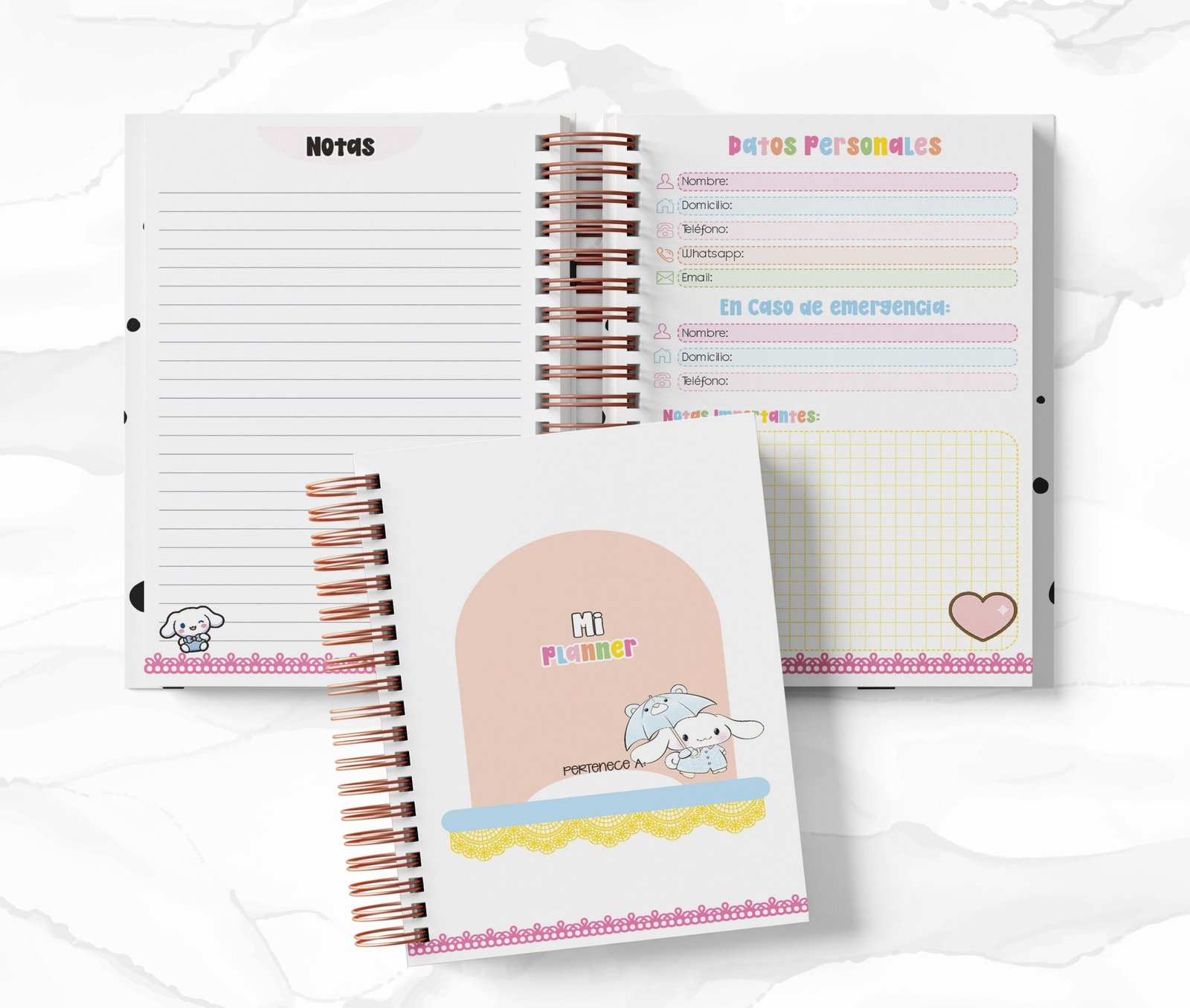 Planner Diario con Horario cada 30 Min - Cinnamoroll