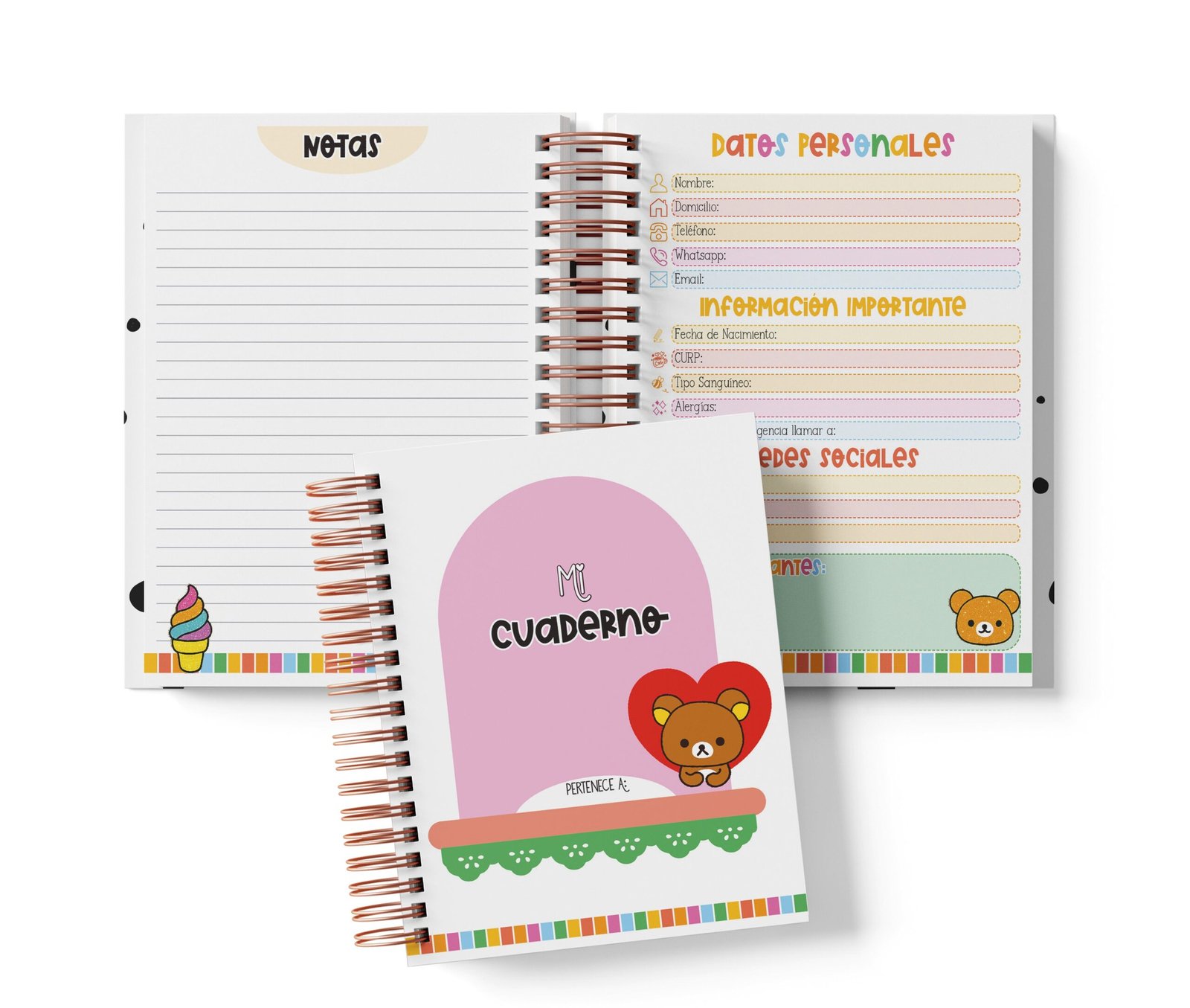 Cuaderno Media Carta - Rilakkuma