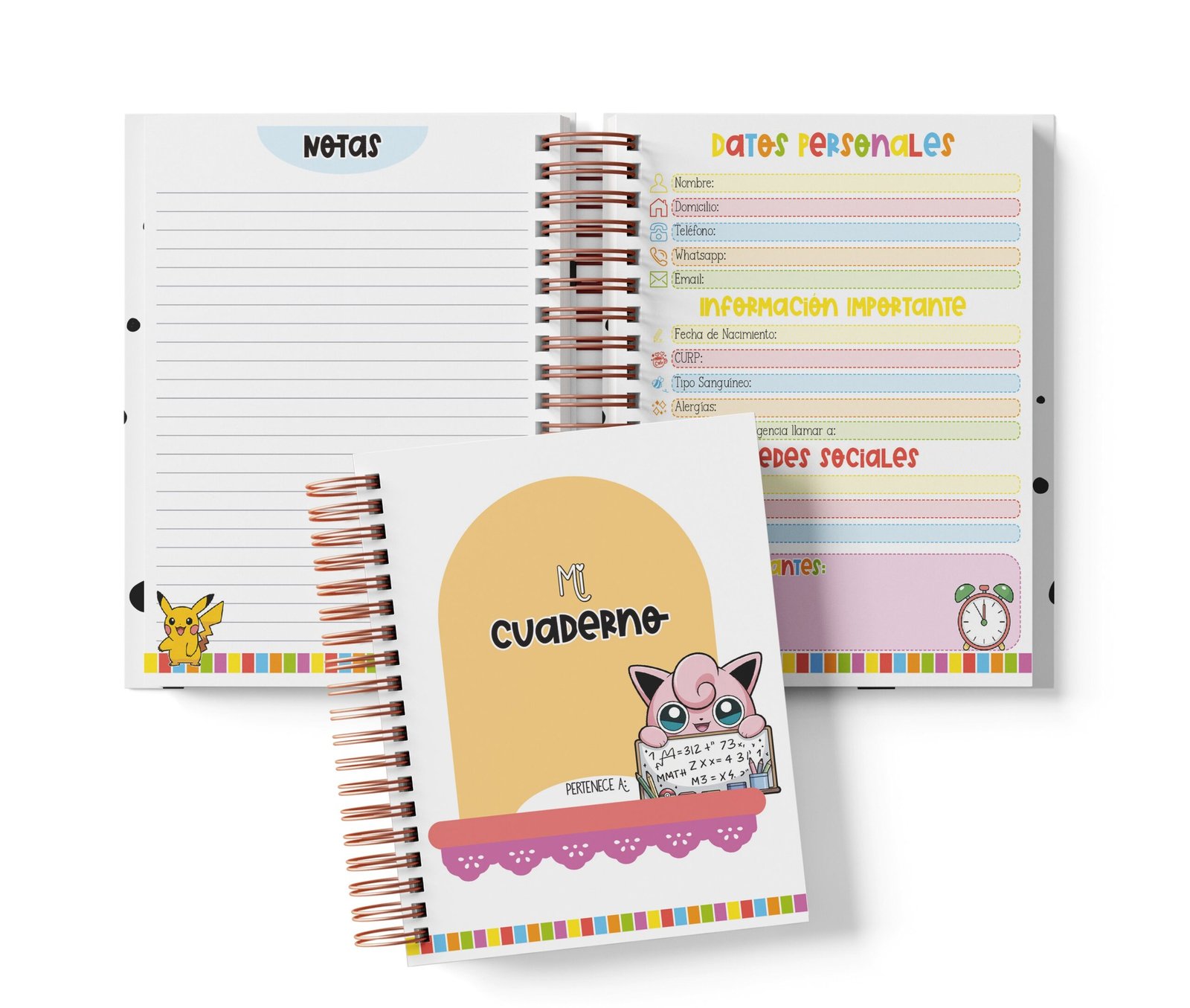 Cuaderno Medio Oficio - Pokémon