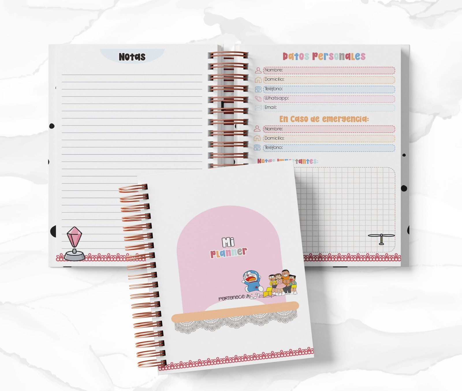 Planner 2 Días por Página - Doraemon