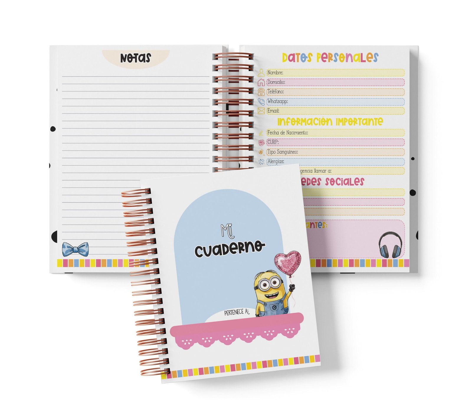 Cuaderno Medio Oficio - Minions