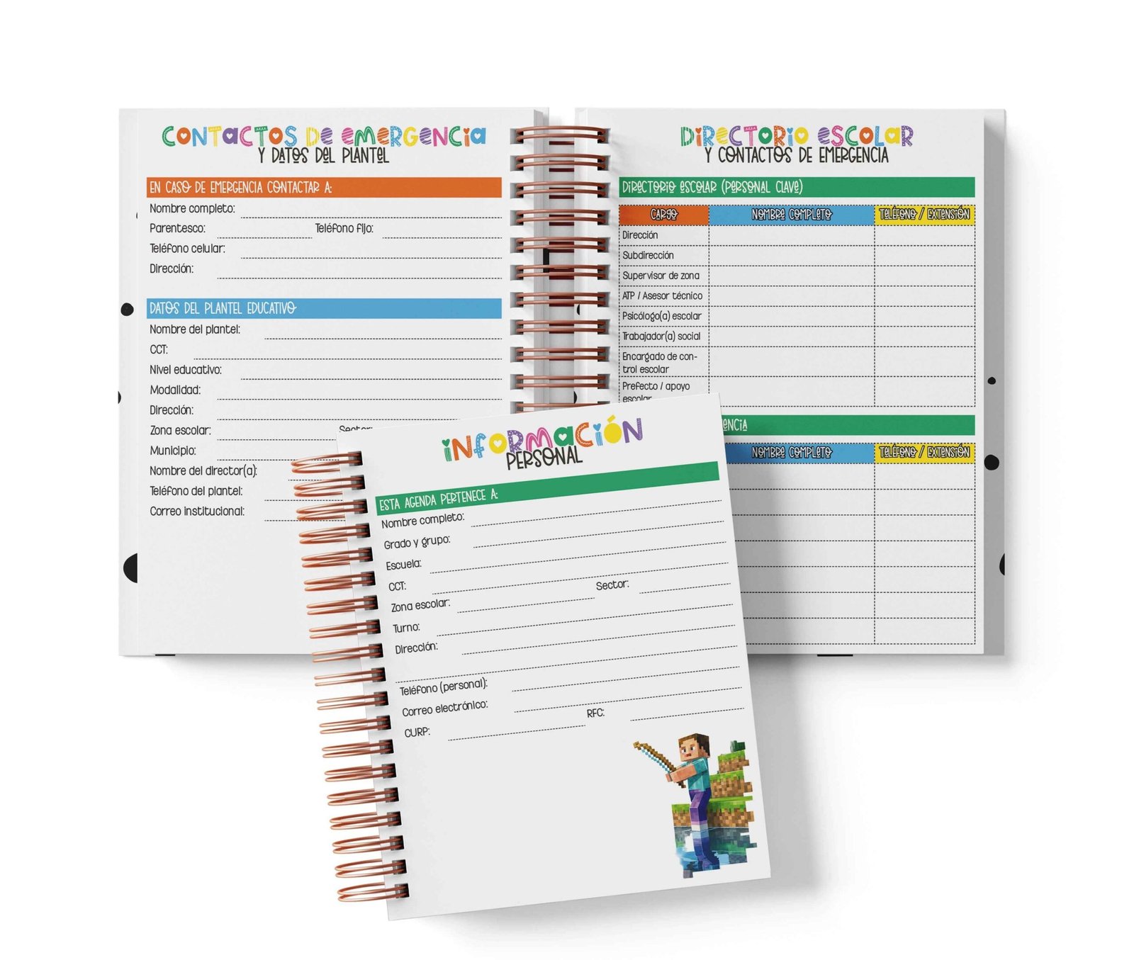 Agenda Preescolar MO - Minecraft