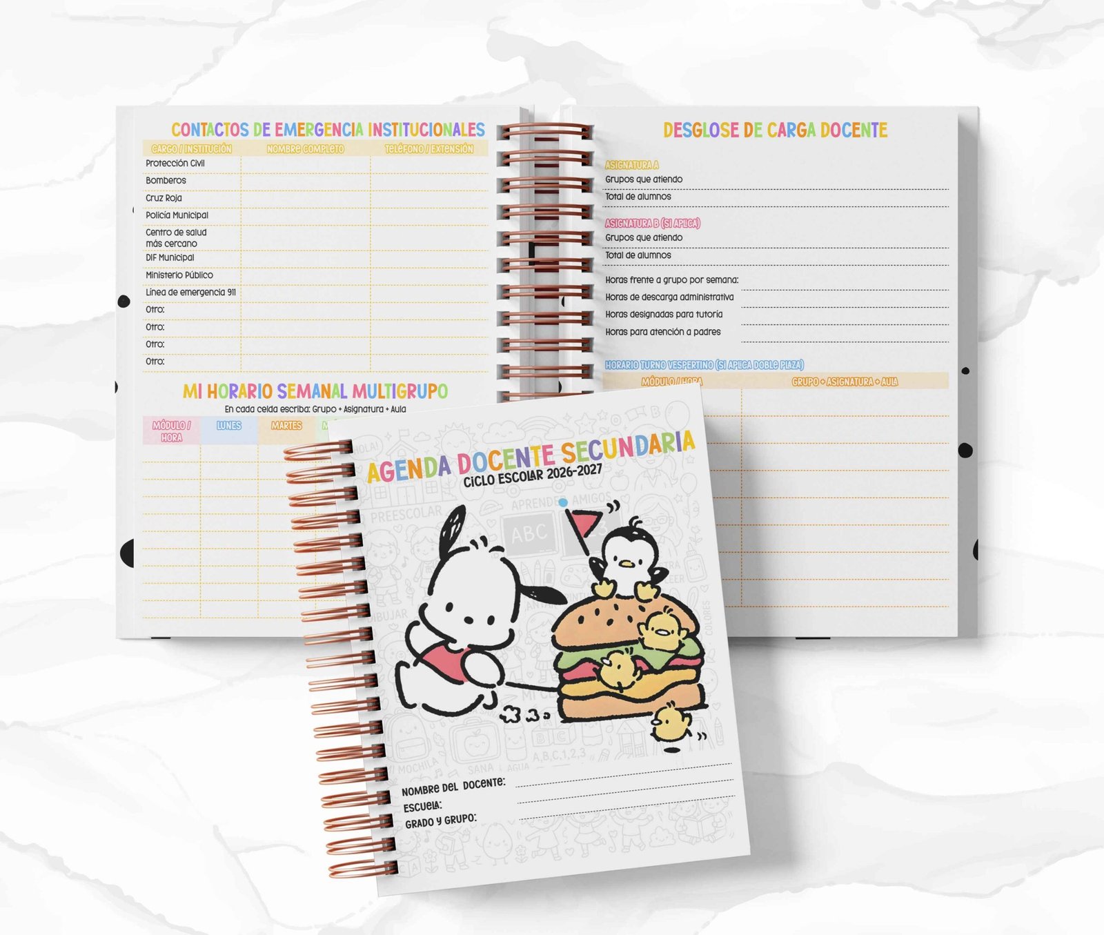 Agenda Secundaria - Pochacco