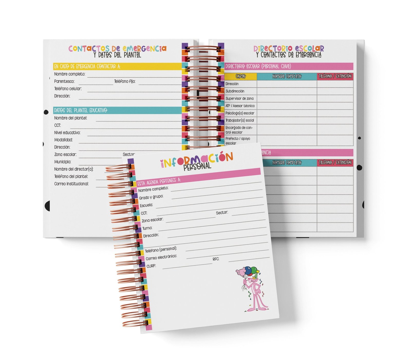 Agenda Primaria Medio Oficio - Pantera Rosa