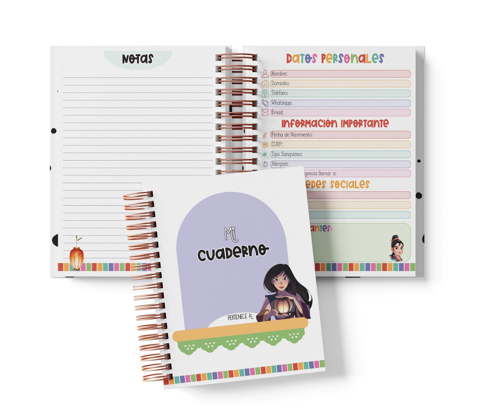 Cuaderno Media Carta - Mulán