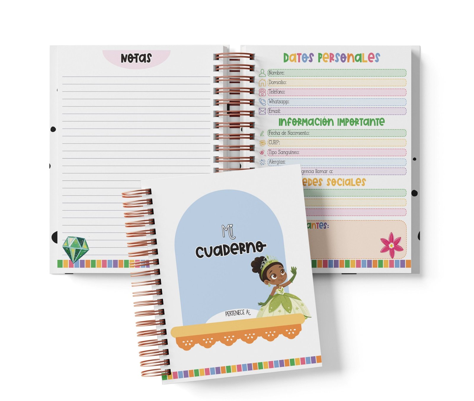 Cuaderno Tamaño Carta - Tiana - La Princesa y el Sapo