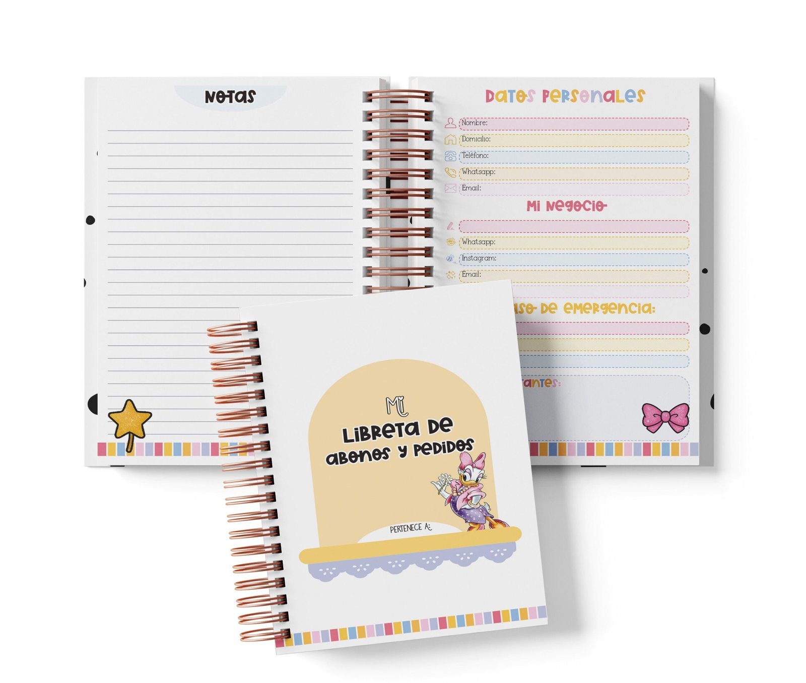 Libreta de Abonos y Pedidos - Daisy Duck