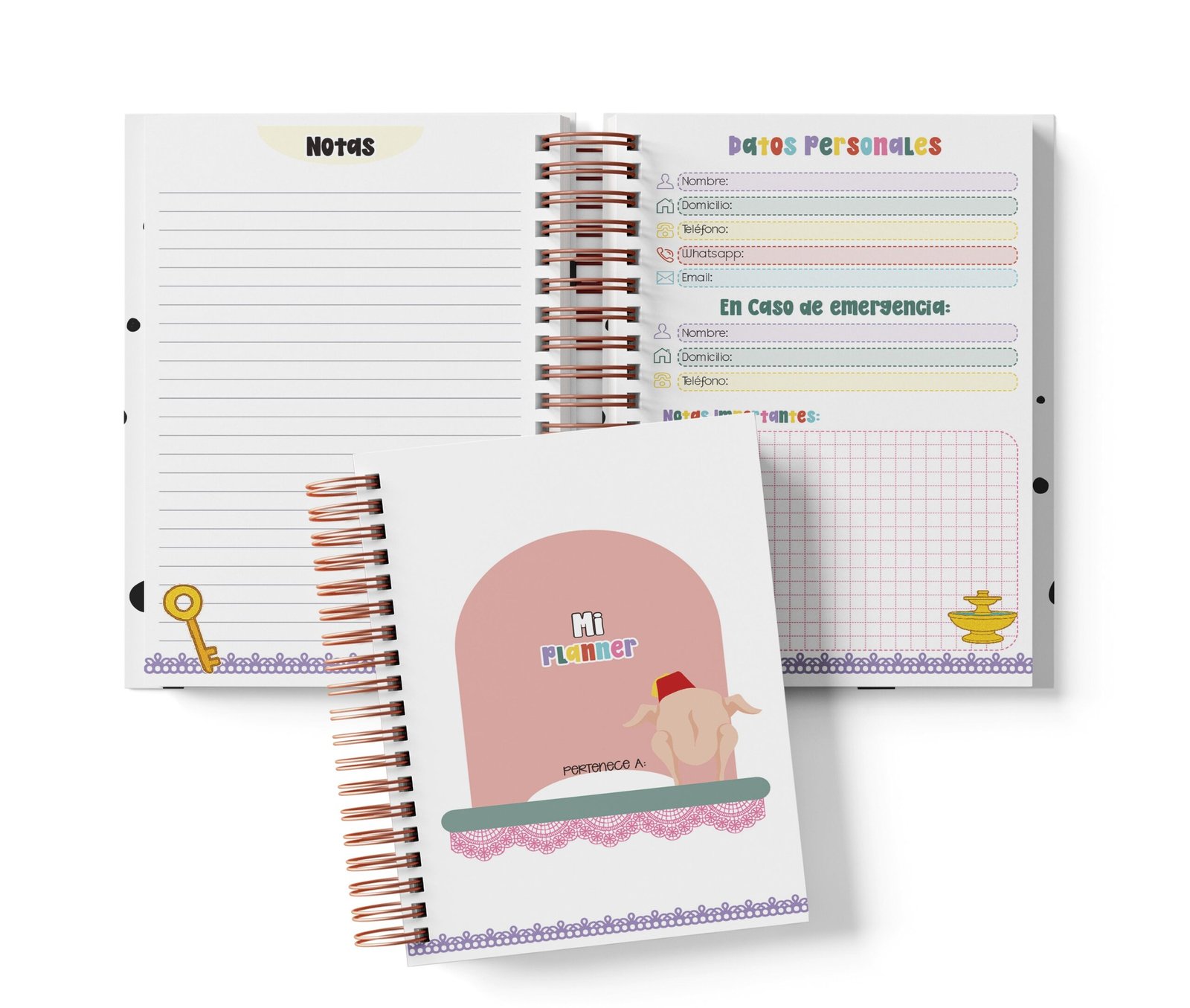 Planner Diario con Horario - Friends