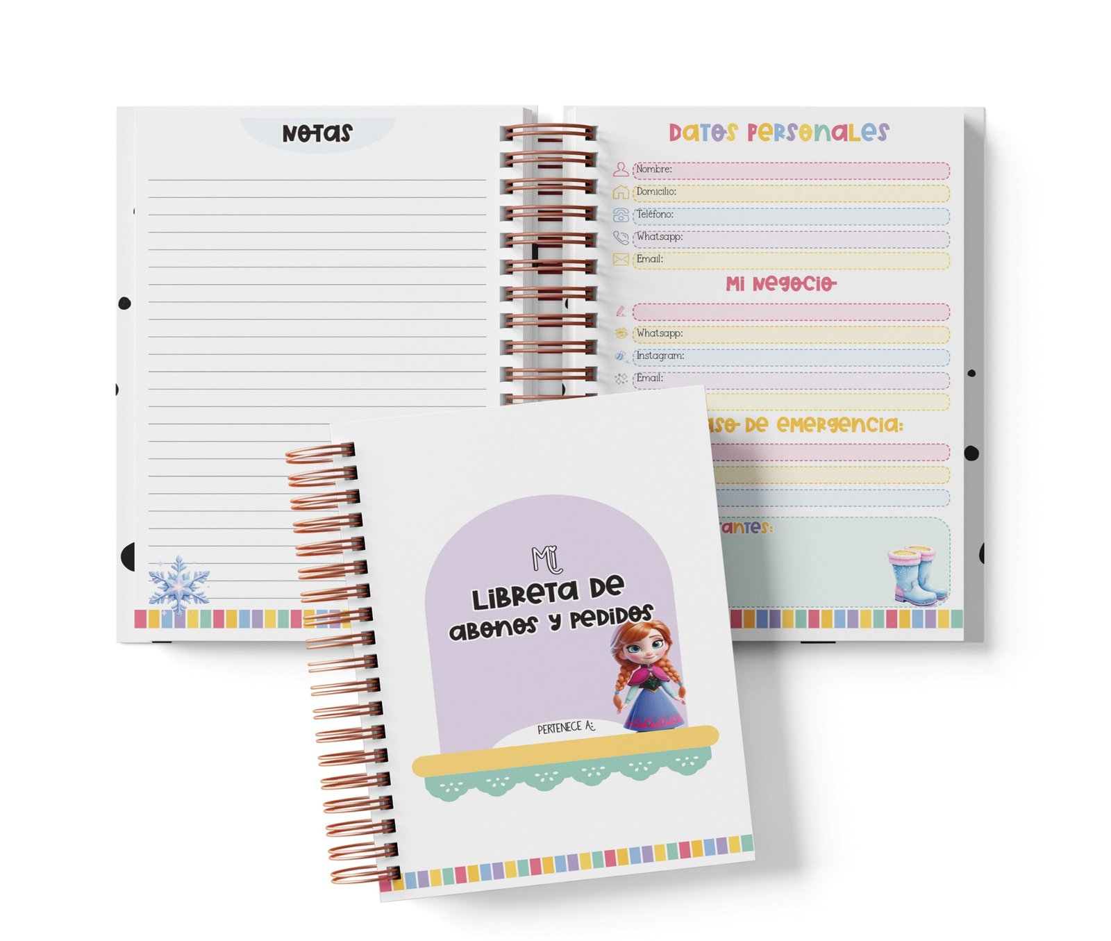 Libreta de Abonos y Pedidos - Frozen
