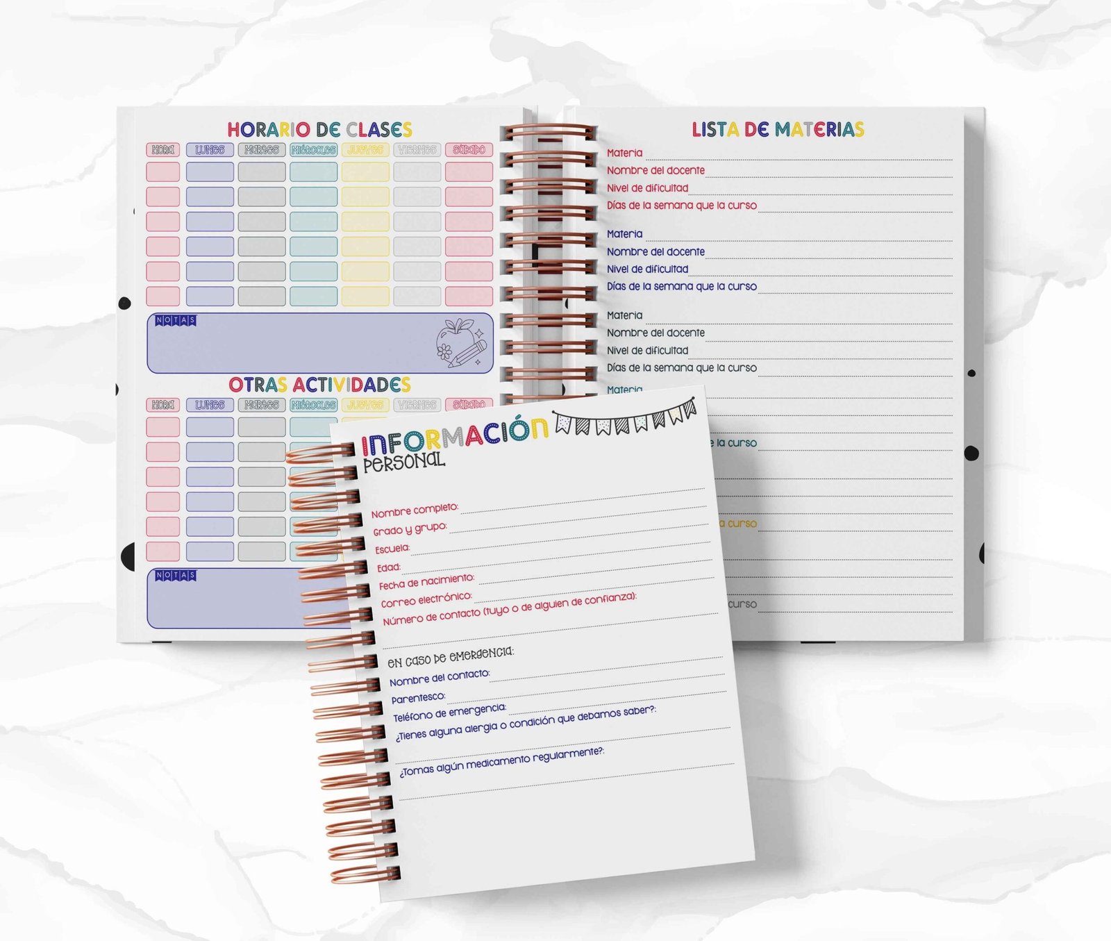 Agenda Estudiantes Semanal Ciclo 26-27 - Spider-Man
