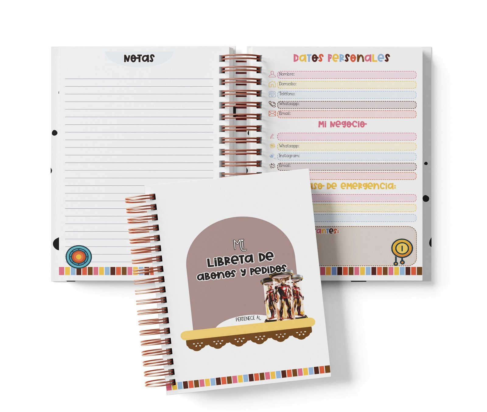 Libreta de Abonos y Pedidos - Iron Man