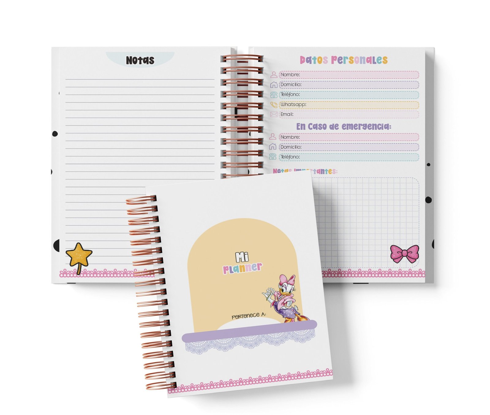 Planner Diario con Horario - Daisy Duck