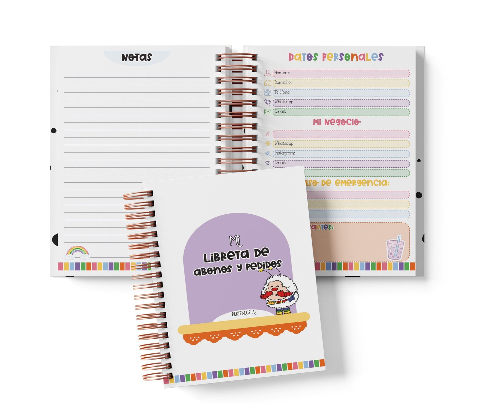 Libreta de Abonos y Pedidos - Rainbow Brite