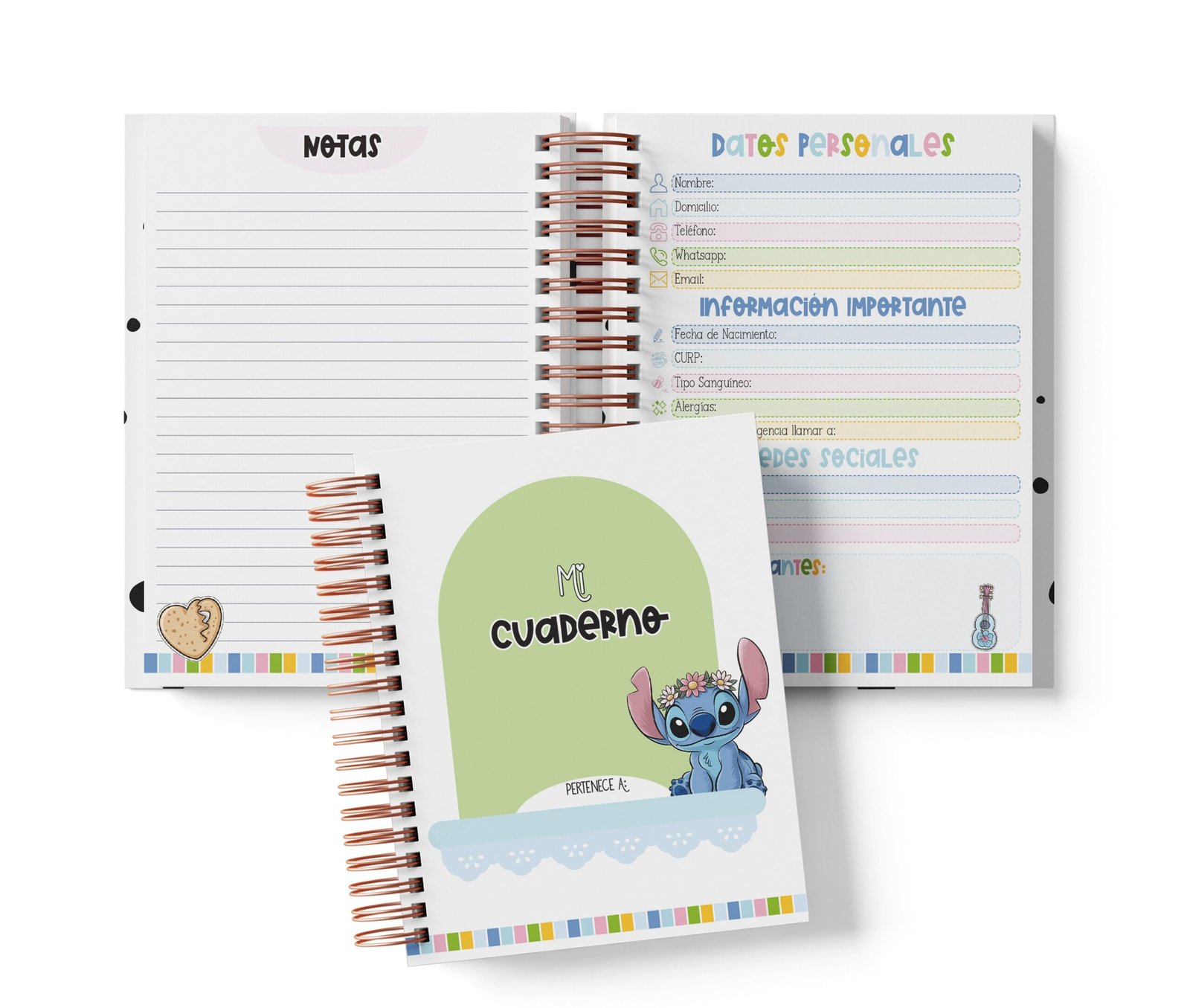 Cuaderno Media Carta - Stitch