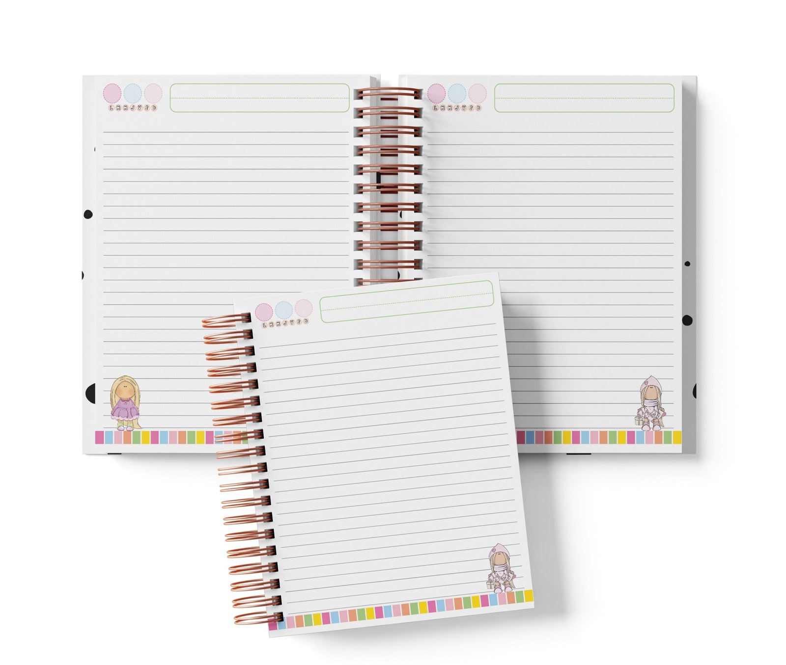 Cuaderno Medio Oficio - Cute Dolls