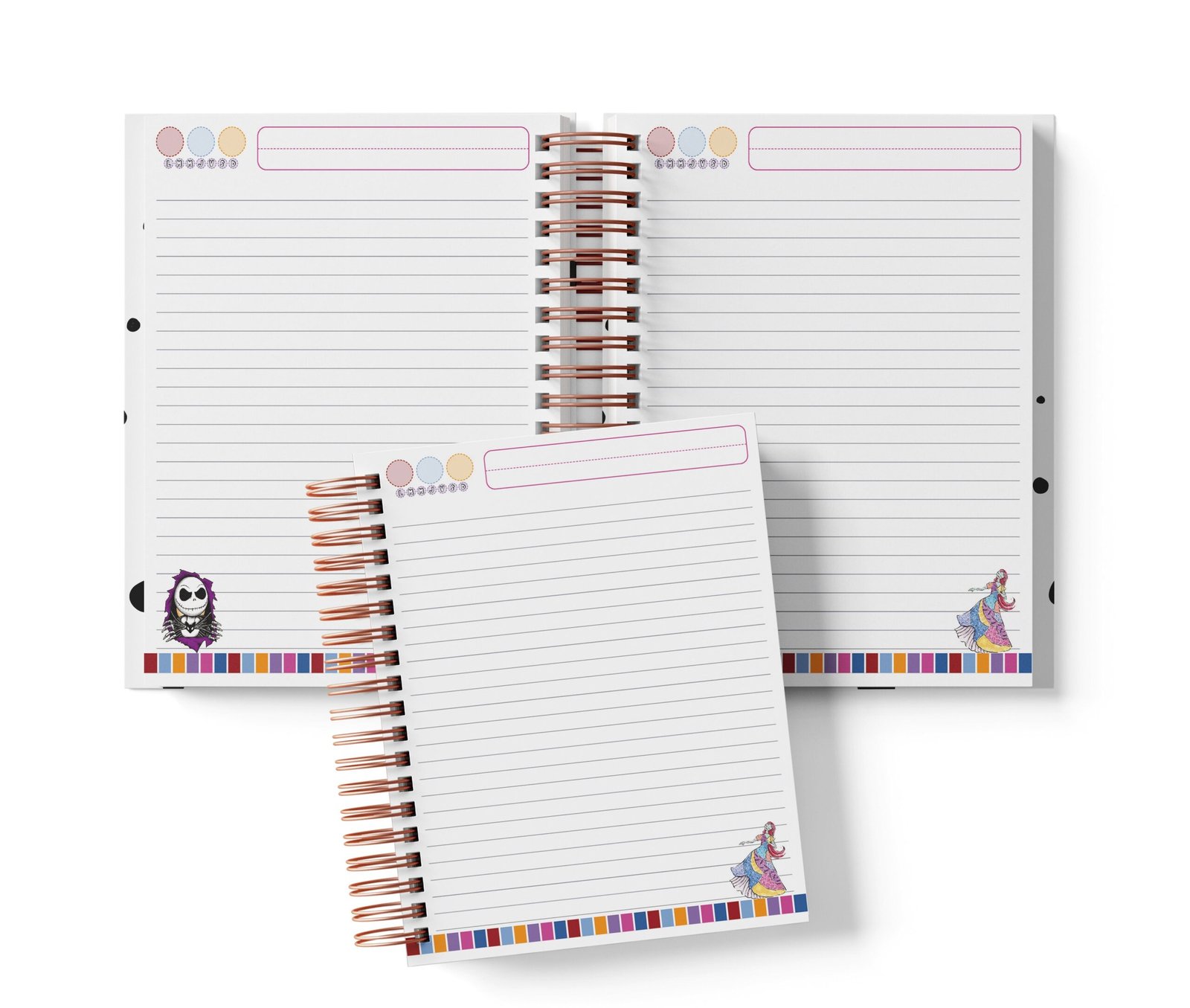 Cuaderno Medio Oficio - Jack y Sally