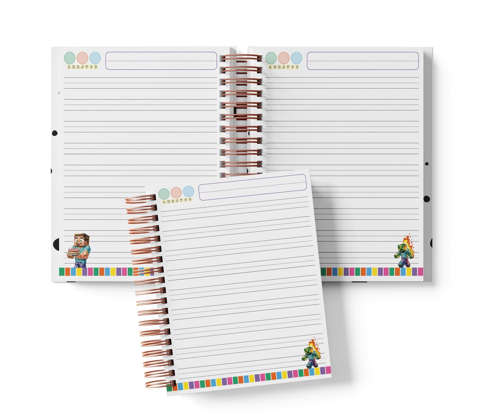 Cuaderno Medio Oficio - Minecraft