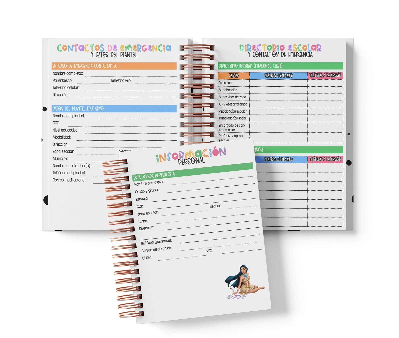 Agenda Preescolar MO - Pocahontas