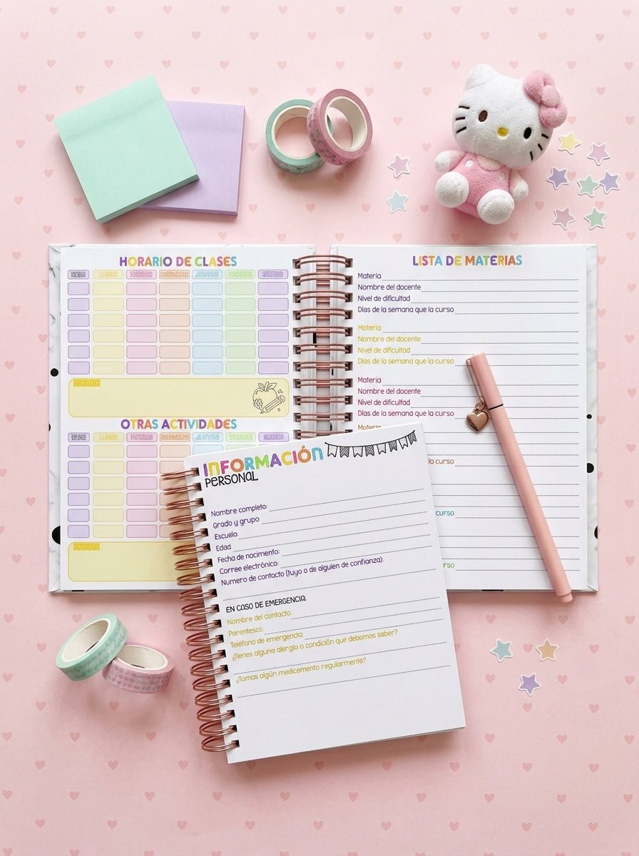 Agenda Estudiantes 2 Días por Página Ciclo 26-27 - Angélica Pickles