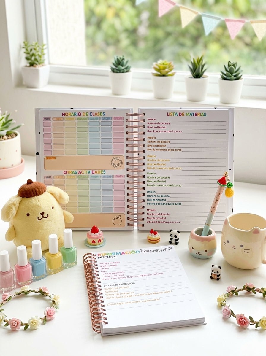 Agenda Estudiantes 2 Días por Página Ciclo 26-27 - Rainbow