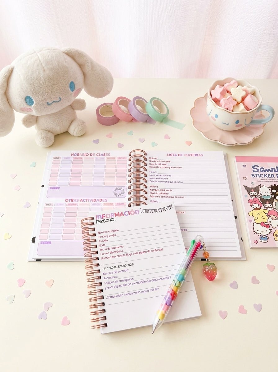 Agenda Estudiantes 2 Días por Página Ciclo 26-27 - Kuromi