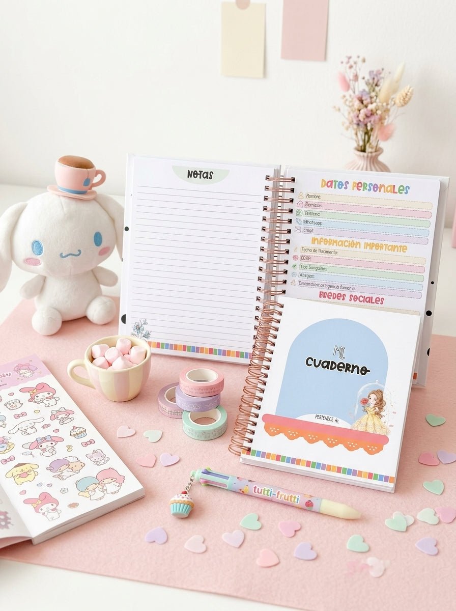 Cuaderno Tamaño Carta - La Bella y la Bestia
