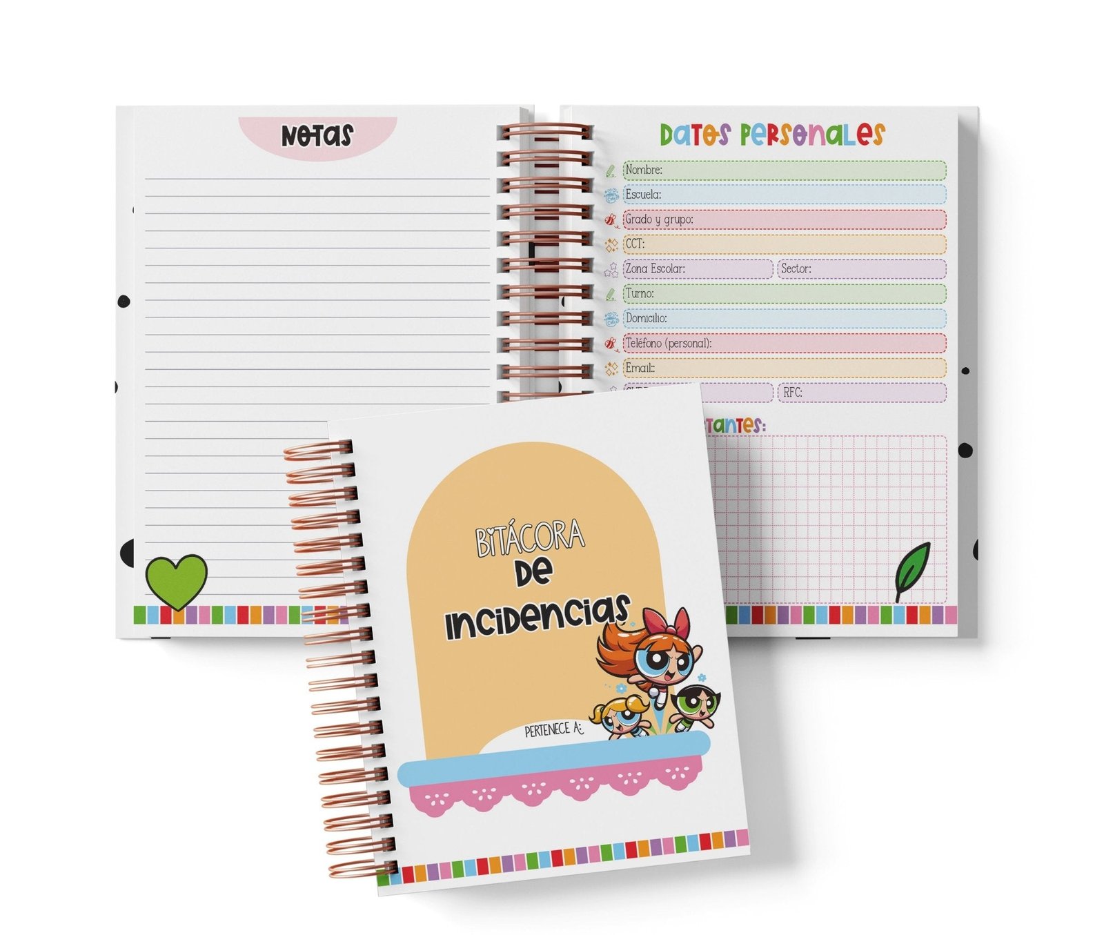 Libreta de Incidencias 100 Folios - Chicas Superpoderosas