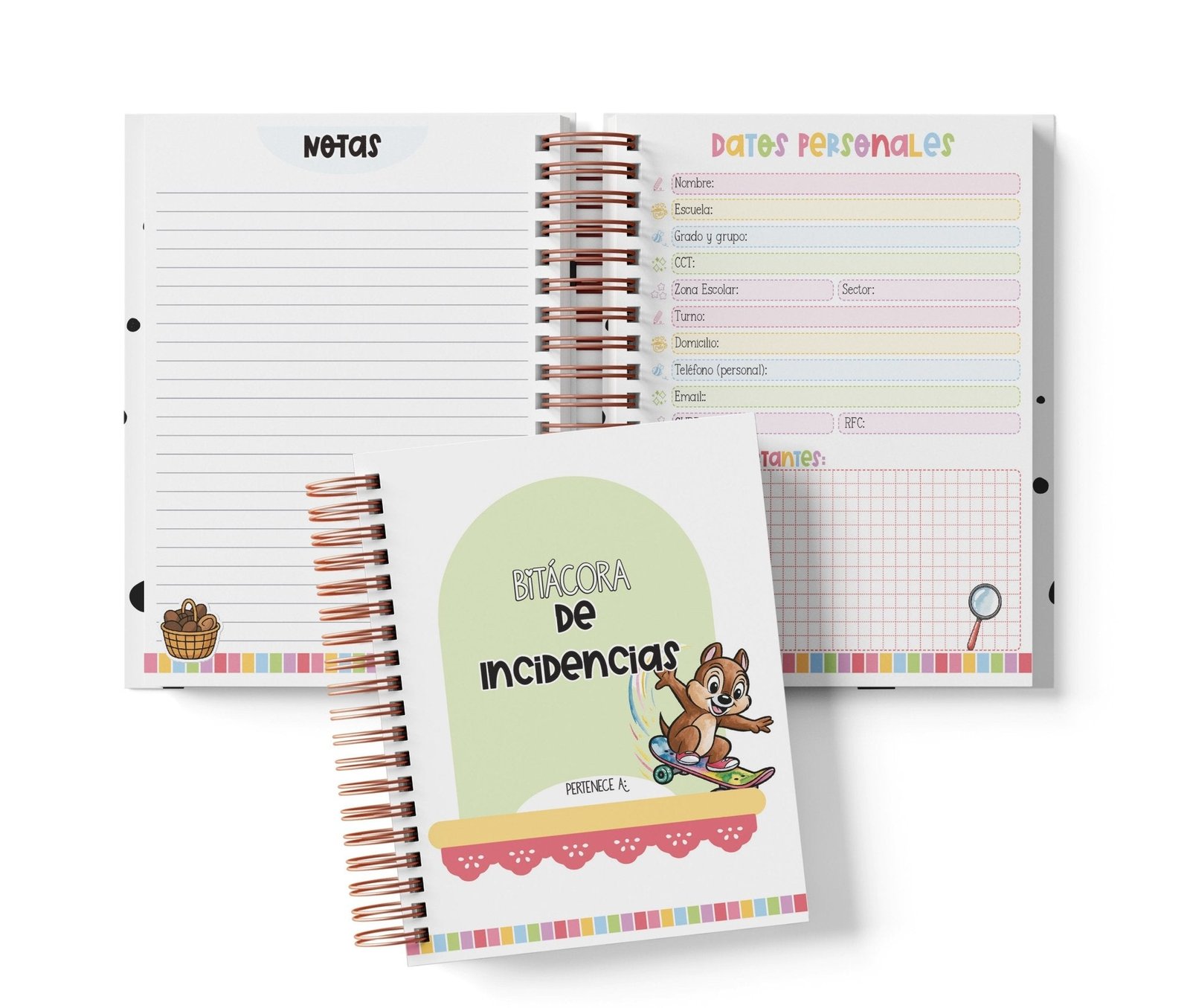 Libreta de Incidencias 100 Folios - Chip y Dale